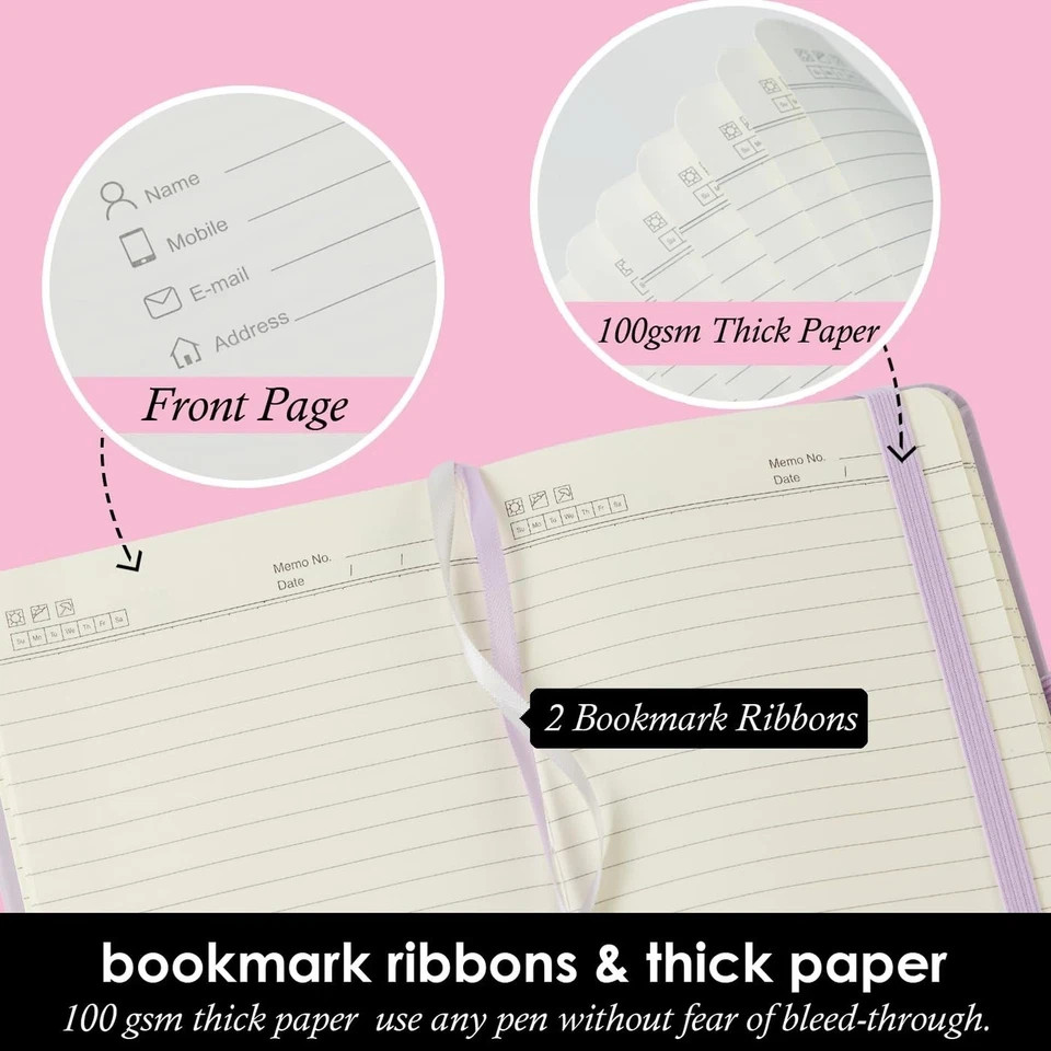 3 Pack Small Notebook Pocket Journals for Women, 3.7″ x 5.7″ A6 Mini Pocket S…