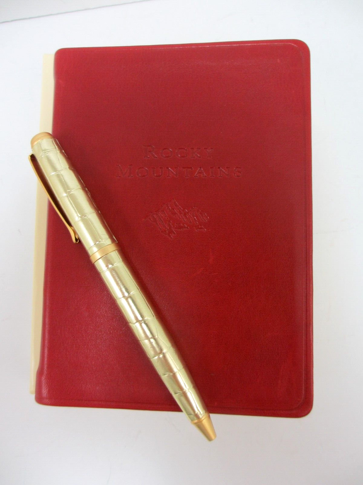 Rocky Mountains Guide Travel Journal 6″ Leather Bound Softcover Orvis Red