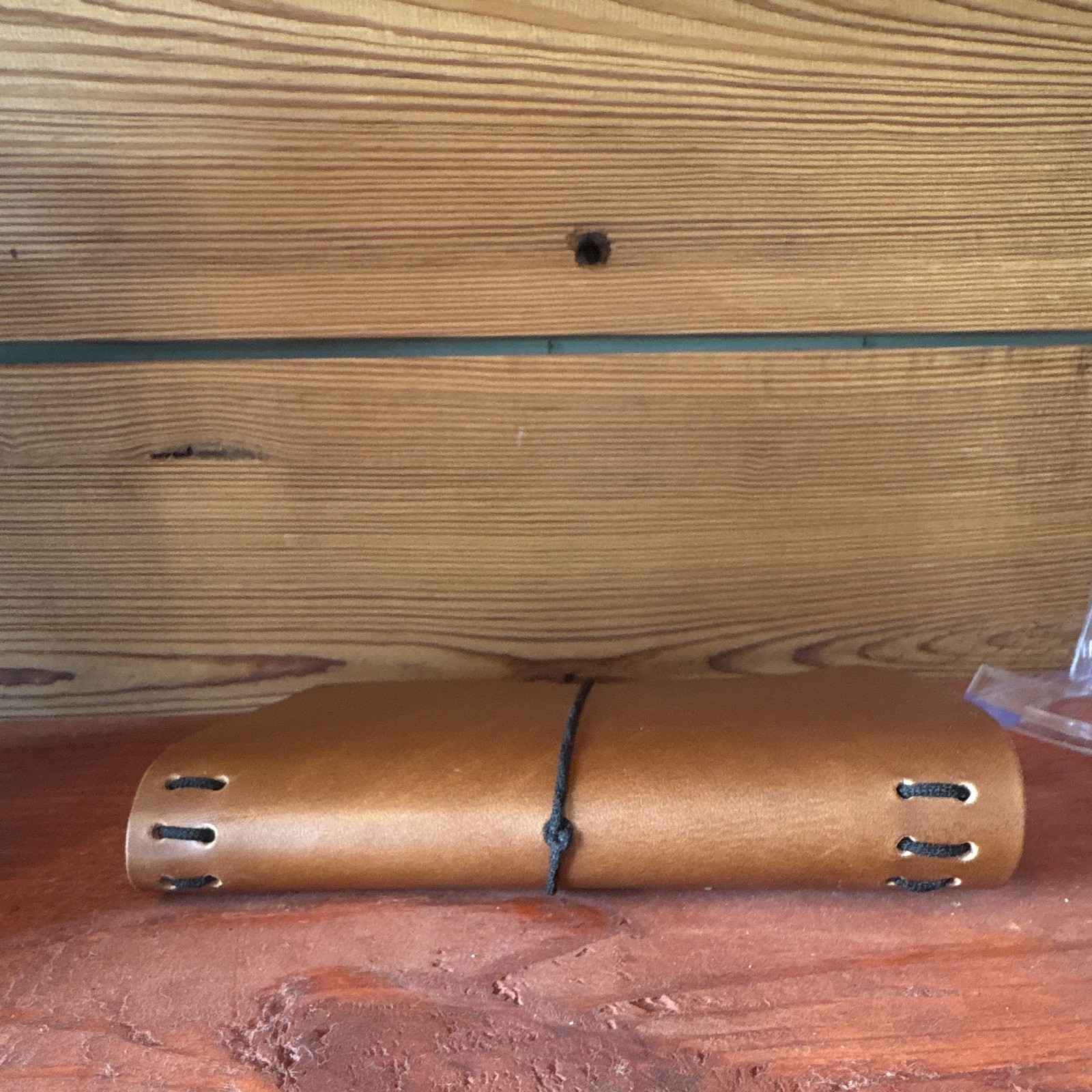 Leather Traveler Notebook w/ Elastic Band Closure Handmade Refillable Brown