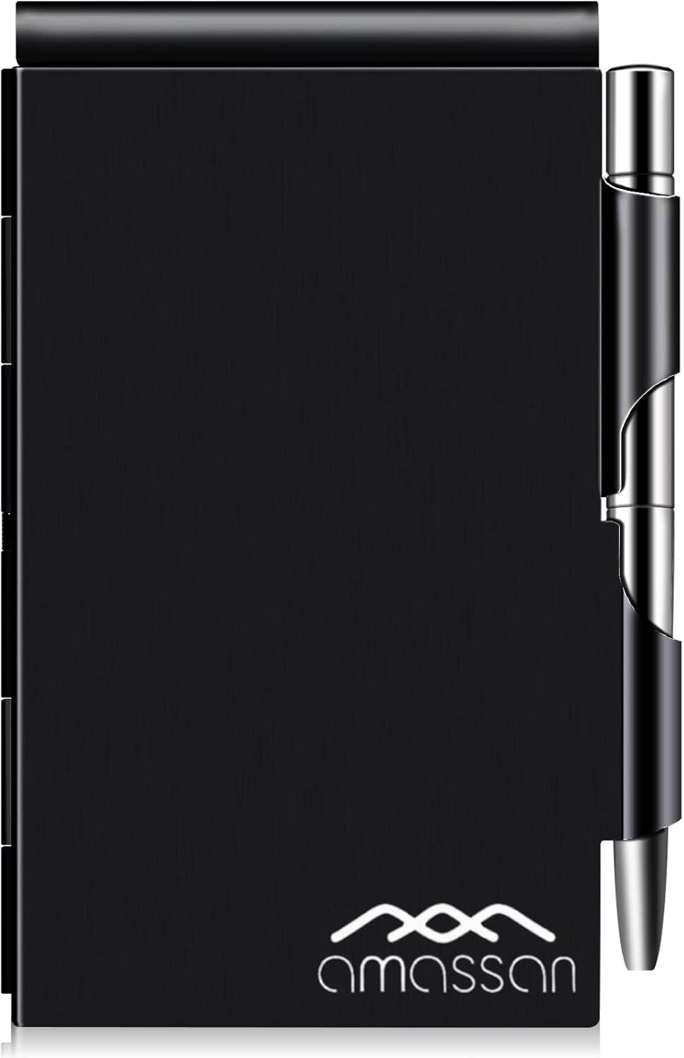 Stylish Mini Pocket Notepad with Metal Cover and Refillable Pen – 60 Sheets