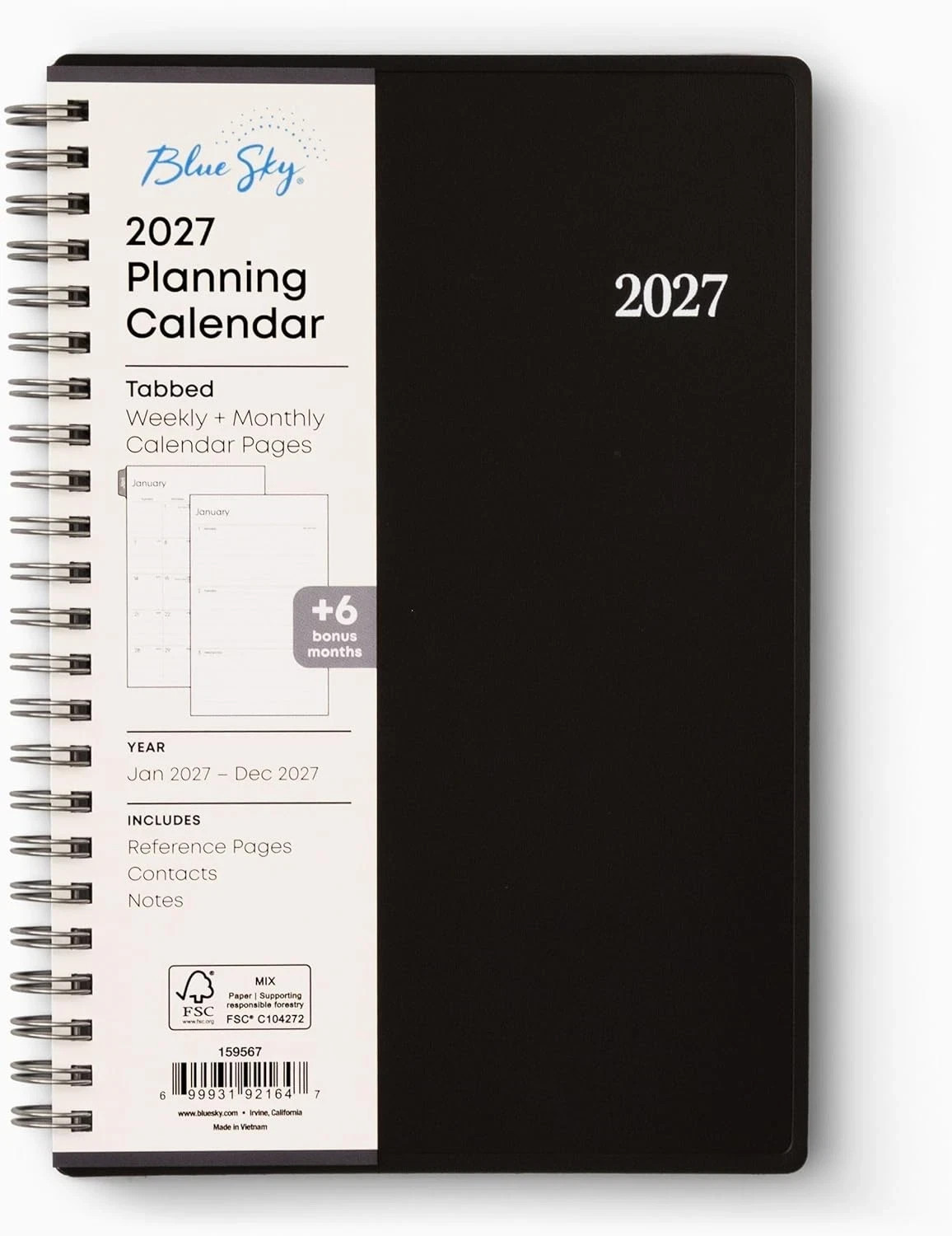 2027 Weekly and Monthly Planner Calendar, Includes January 2027 – December 2027,