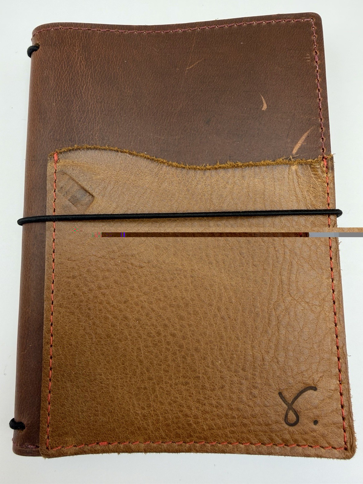 Sojourner Pocket Plus Traveler’s Notebook Brown Leather 4 Elastic Folio TN