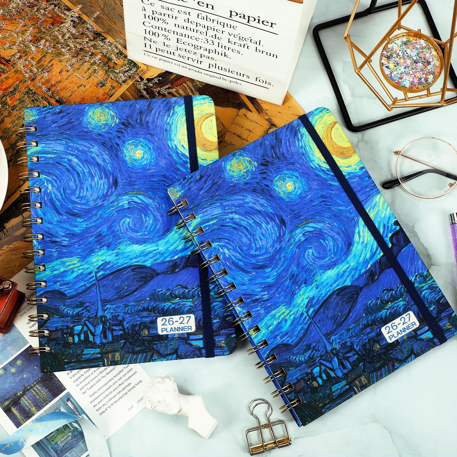 2026-2027 Planner – Jul.2026 – Jun.2027, Weekly ＆ A5, Blue with Starry Night