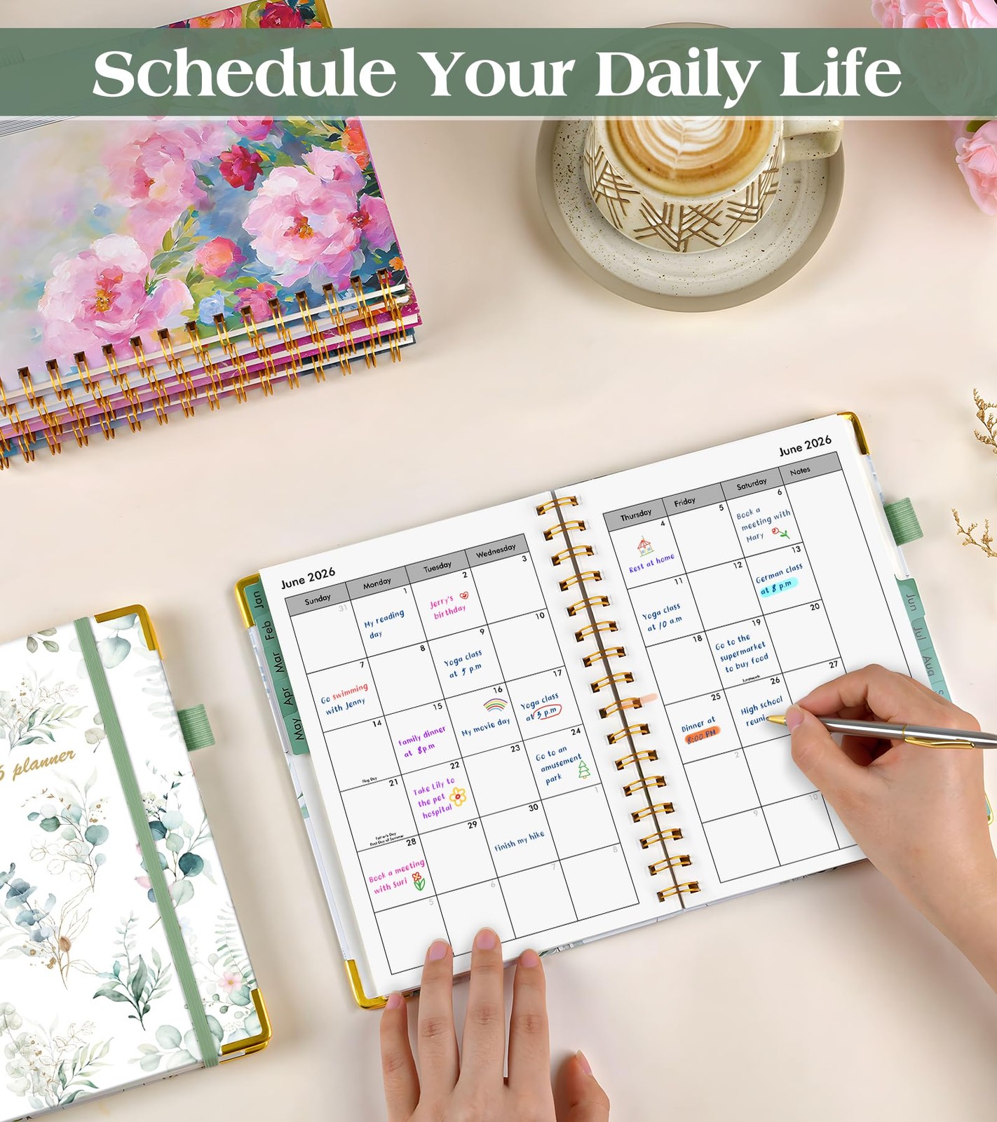 2026 Planner, Hardcover Weekly and Monthly Planner for Women