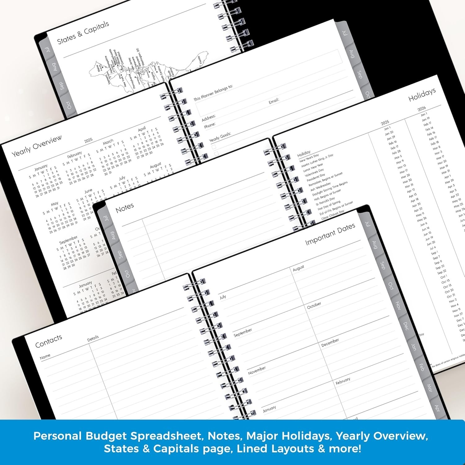 2025-2026 Academic Planner: 5″ x 8″ Flexible Cover, Stay Organized