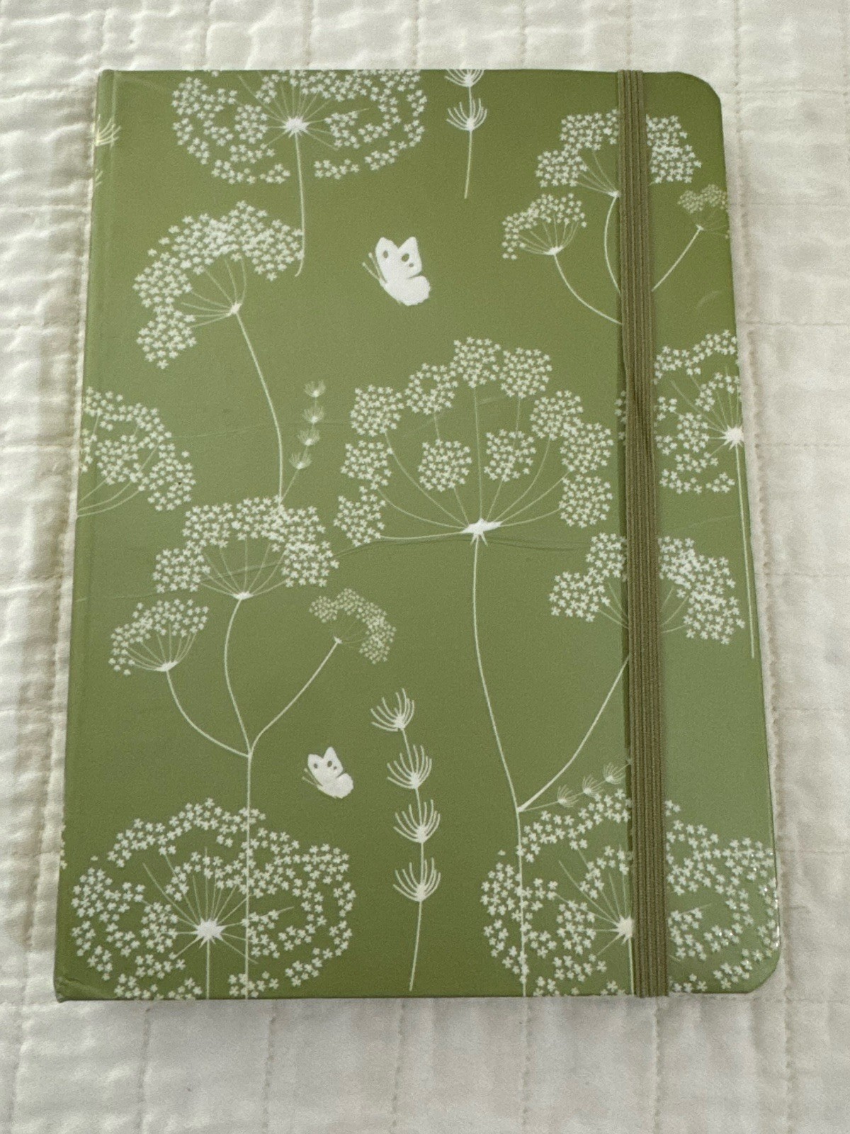 Peter Pauper Press Queen Anne’s Lace Journal Lined Elastic Band Cardboard New