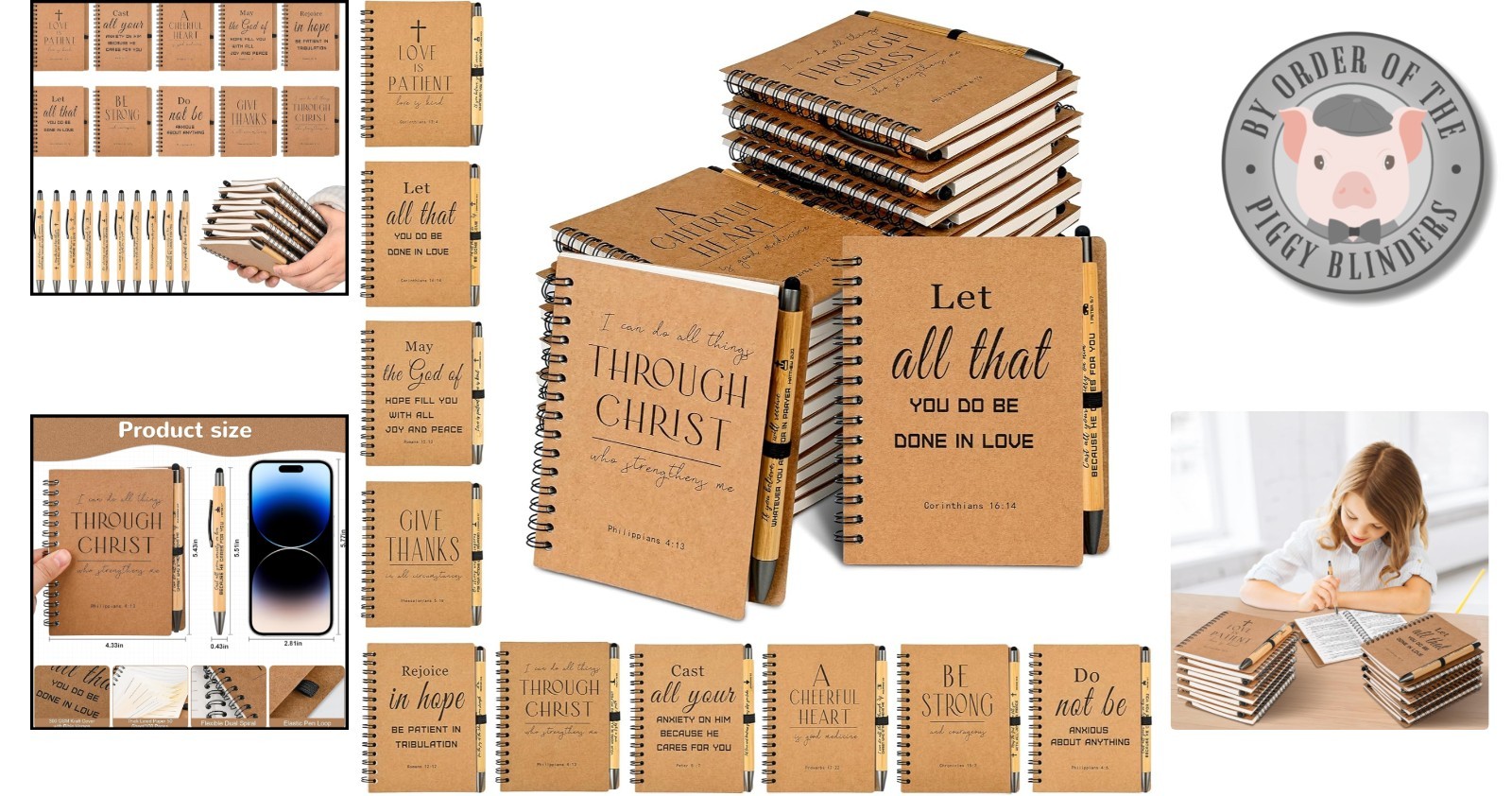 60 Bulk Christian Spiral Notebooks with Pens – Perfect Gifts for All Occasions