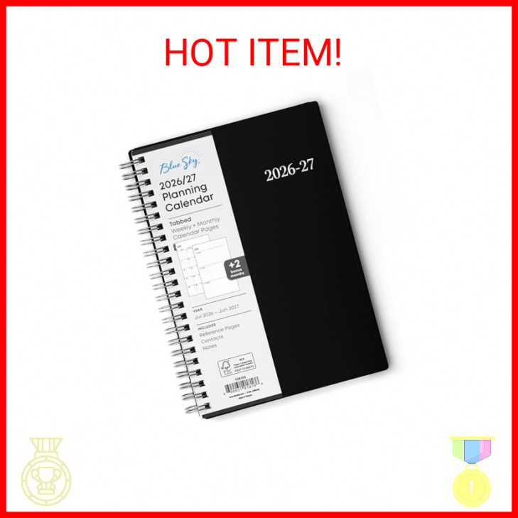 Blue Sky 2026-2027 Weekly and Monthly Academic Year Planner Calendar, July 2026