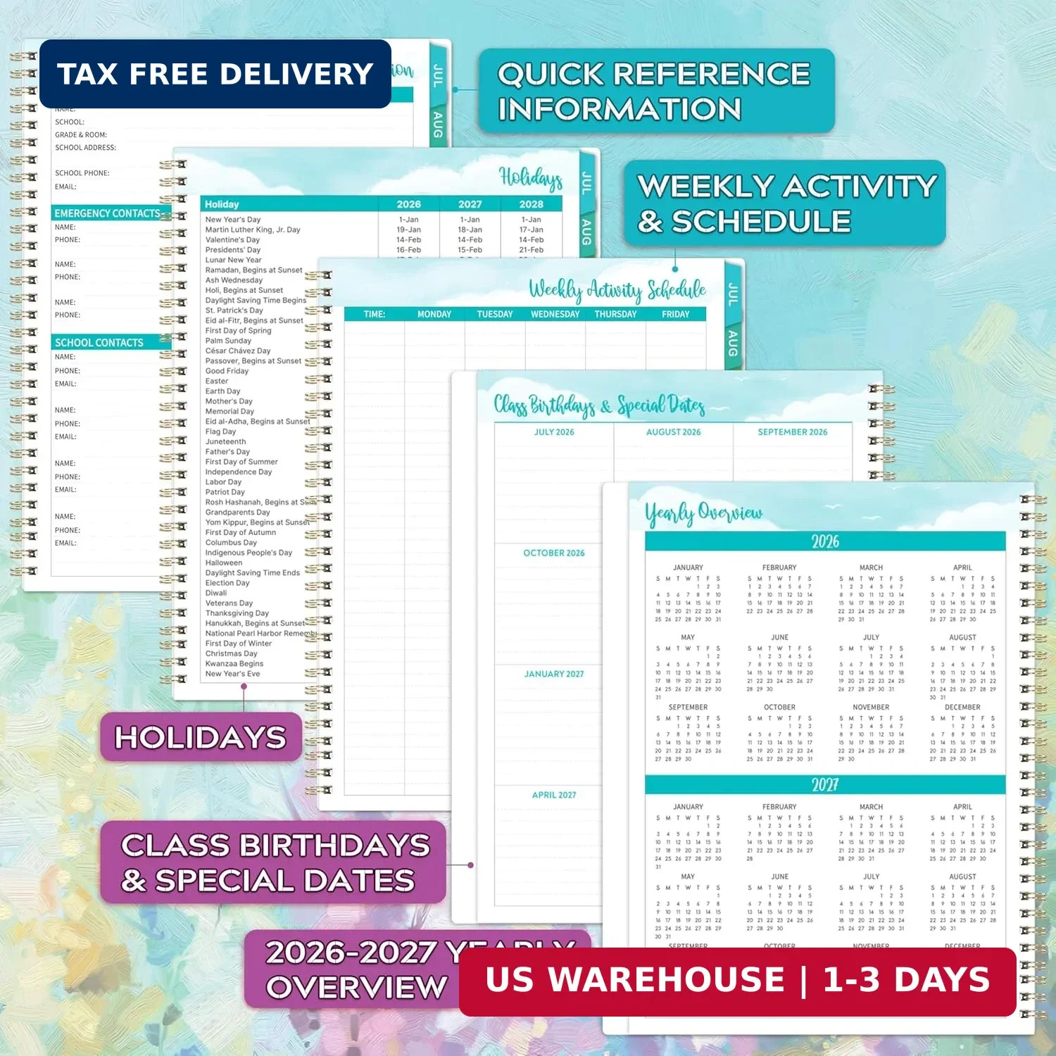 Teacher Planner 2026-2027 – Teacher Lesson Planner 2026-2027, July 2026 – June 2