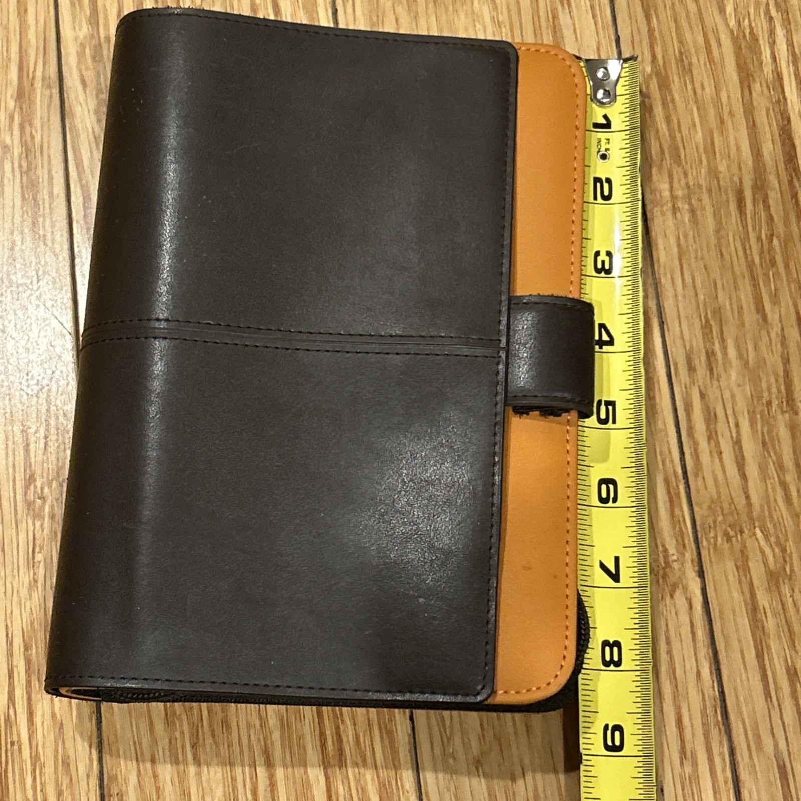 Franklin Covey Planner Brown & Orange 6 Ring Zipper 365 Planner Career Academic