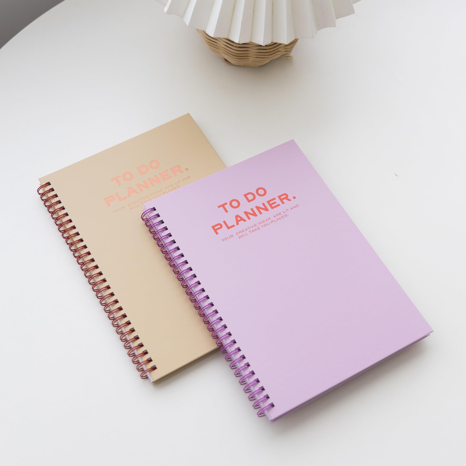 LEBORN Undated Daily Planner, Spiral To Do 6.9 x 9.8 inches, Blush Pink
