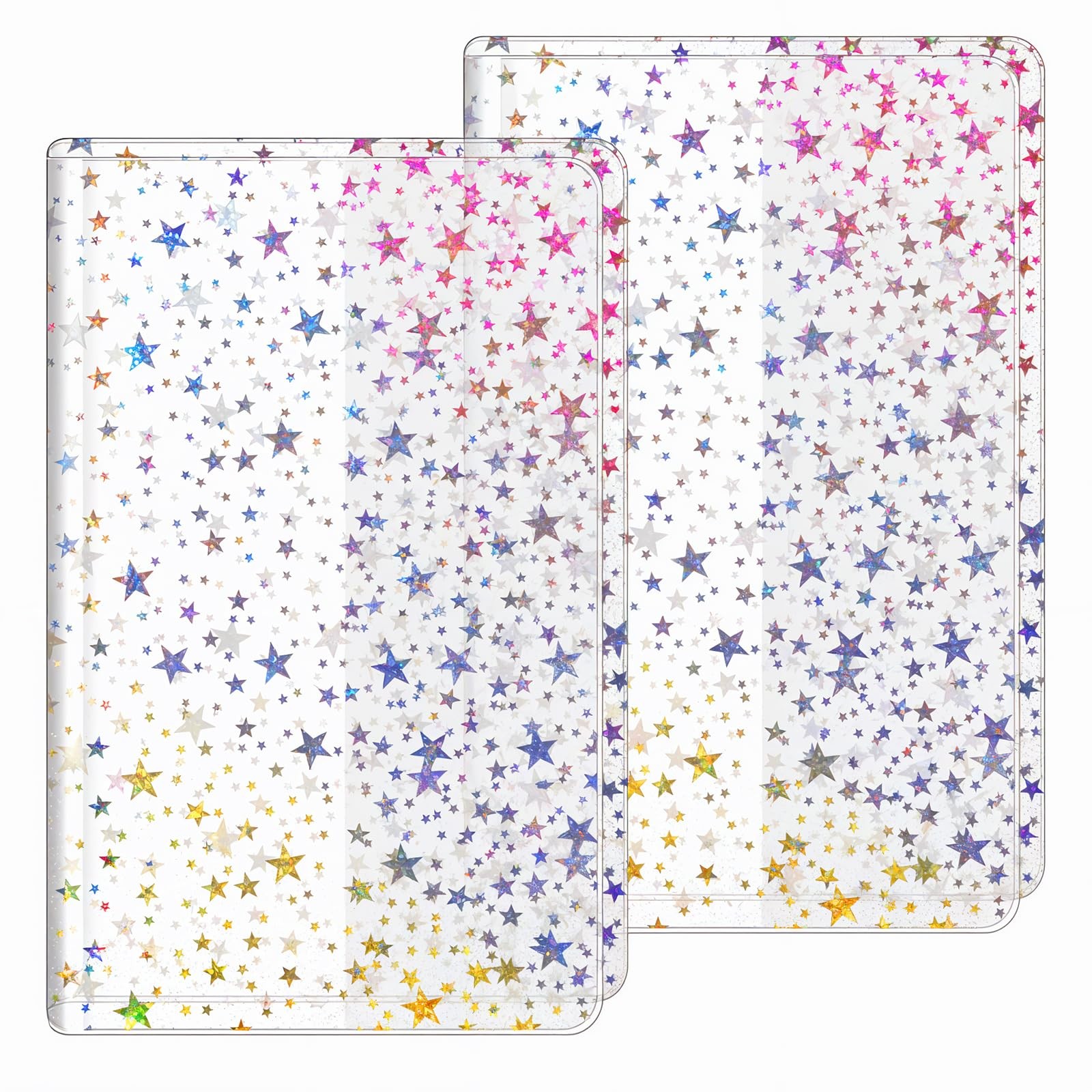 2 PCS A5 Jelly Cover, Transparent Travelers Notebook Glitter Clear