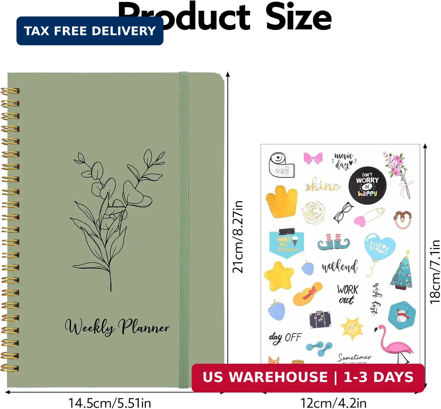 Undated Weekly Planner, A5 Weekly To Do List Notebook with Habit Tracker Spiral