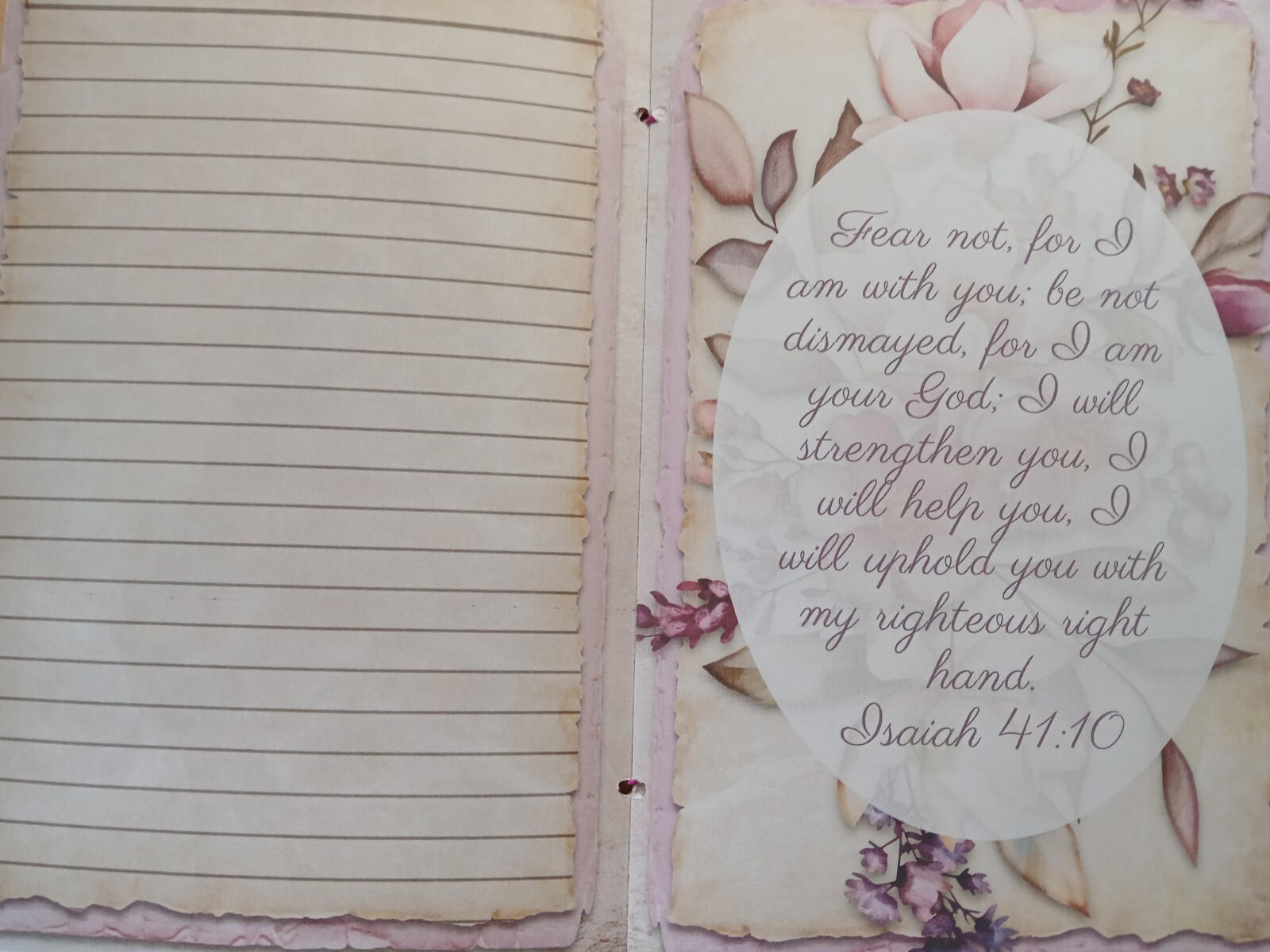 Junk Journal Booklet “Faith” Scripture Quotes Florals Ephemera, Cards, Pockets+