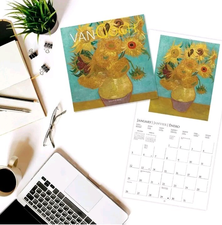 2025 Graphique Fine Arts Monthly Mini Calendar, 7″ x 7″, Van Gogh, January 2025