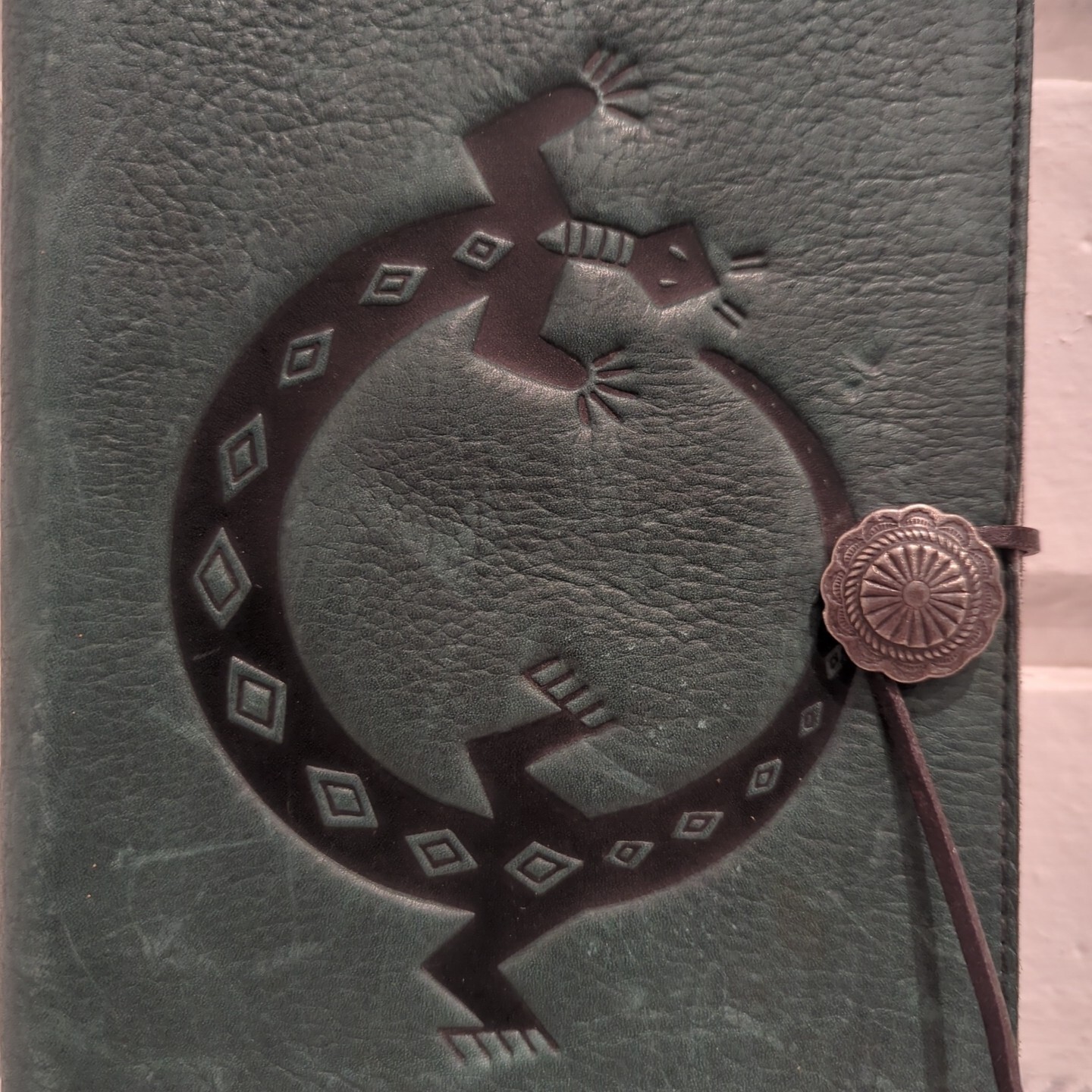 Vintage Retired Oberon Southwestern Design Leather Planner Organizer Cover