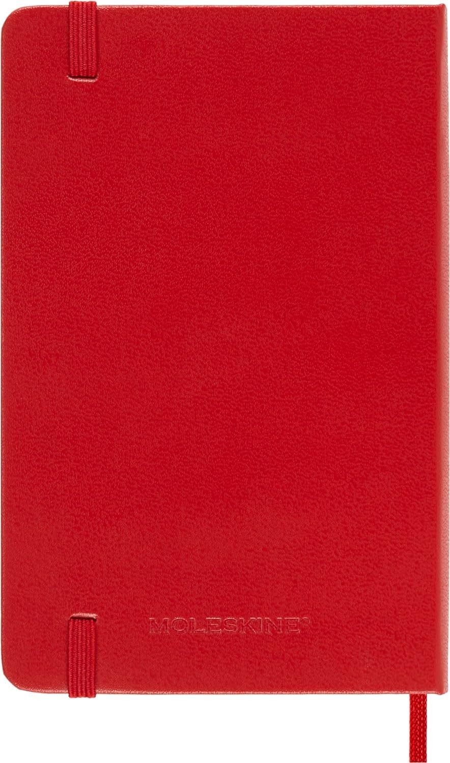 Moleskine Classic 12 Month 2025 Daily Planner, Hard pocket, scarlet red