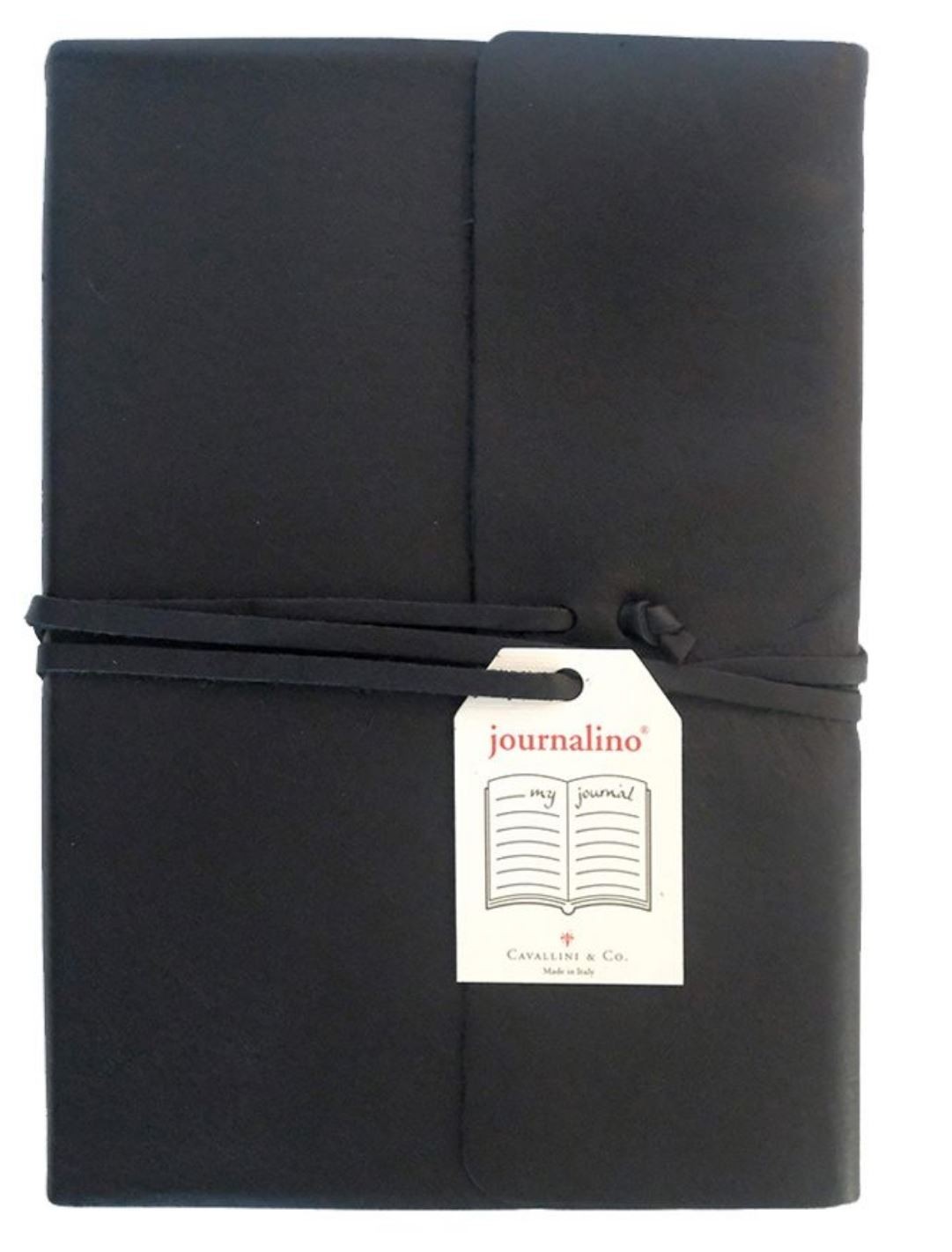 new – 6″ x 8 1/2″ black leather journal – Cavallini Journalino – lined paper