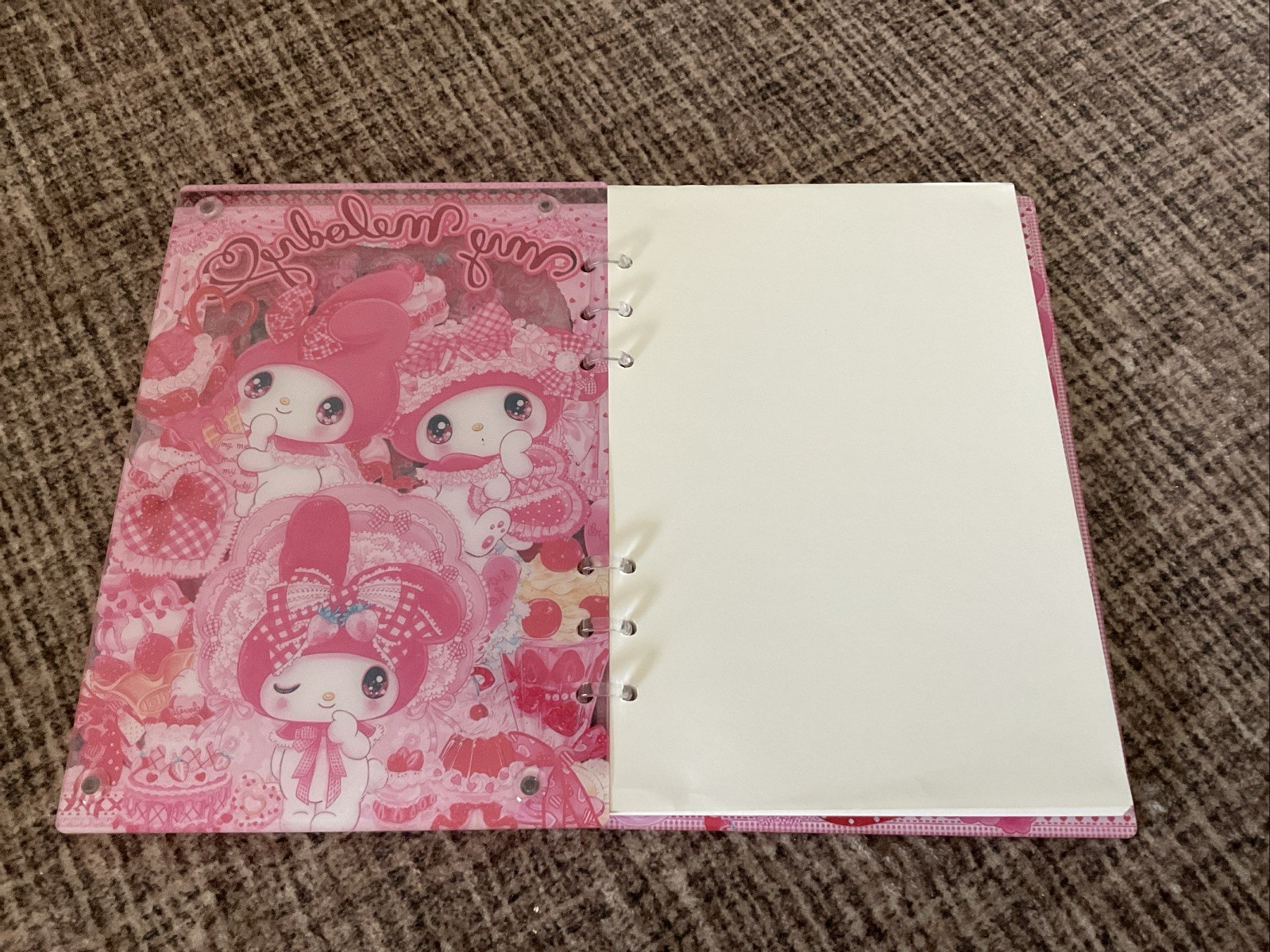 A5 My Melody Shaker Notebook With Plain Pages