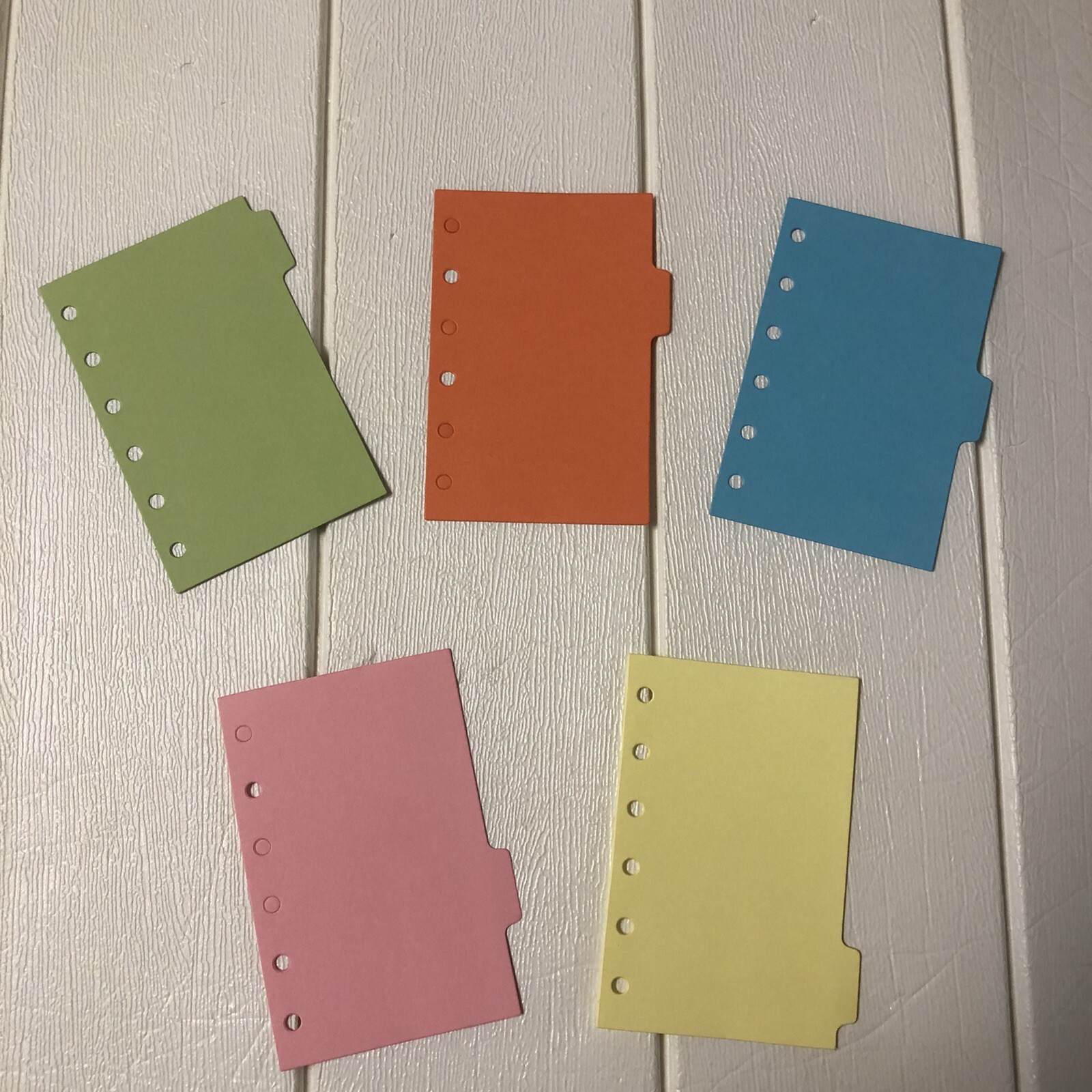 PM Size Agenda ‘Plain Colors’ Planner Dividers/ Planner Inserts/ Set Of 5