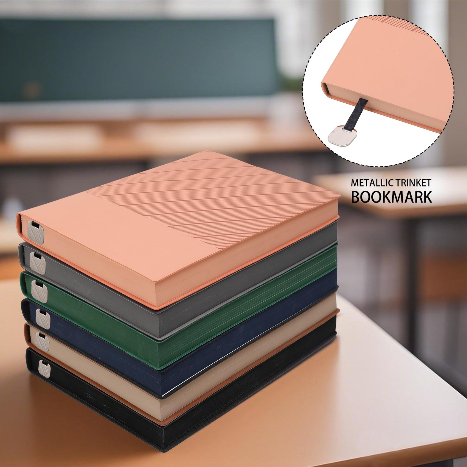 BOBO RABBIT Softcover Lined Journal Notebook 348 Pages Lay-Flat A5, Khaki