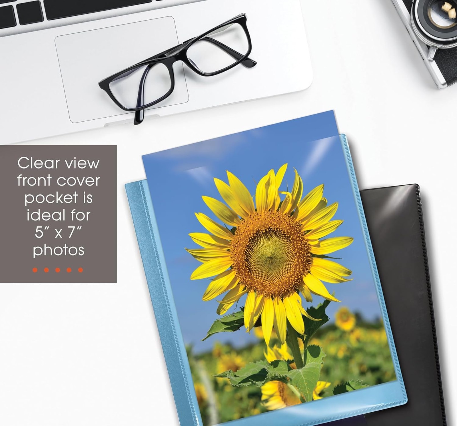 Mini Presentation Book 5.5 x 8.5 Inch Poly Small Booklets 24 Pockets 48 Pages