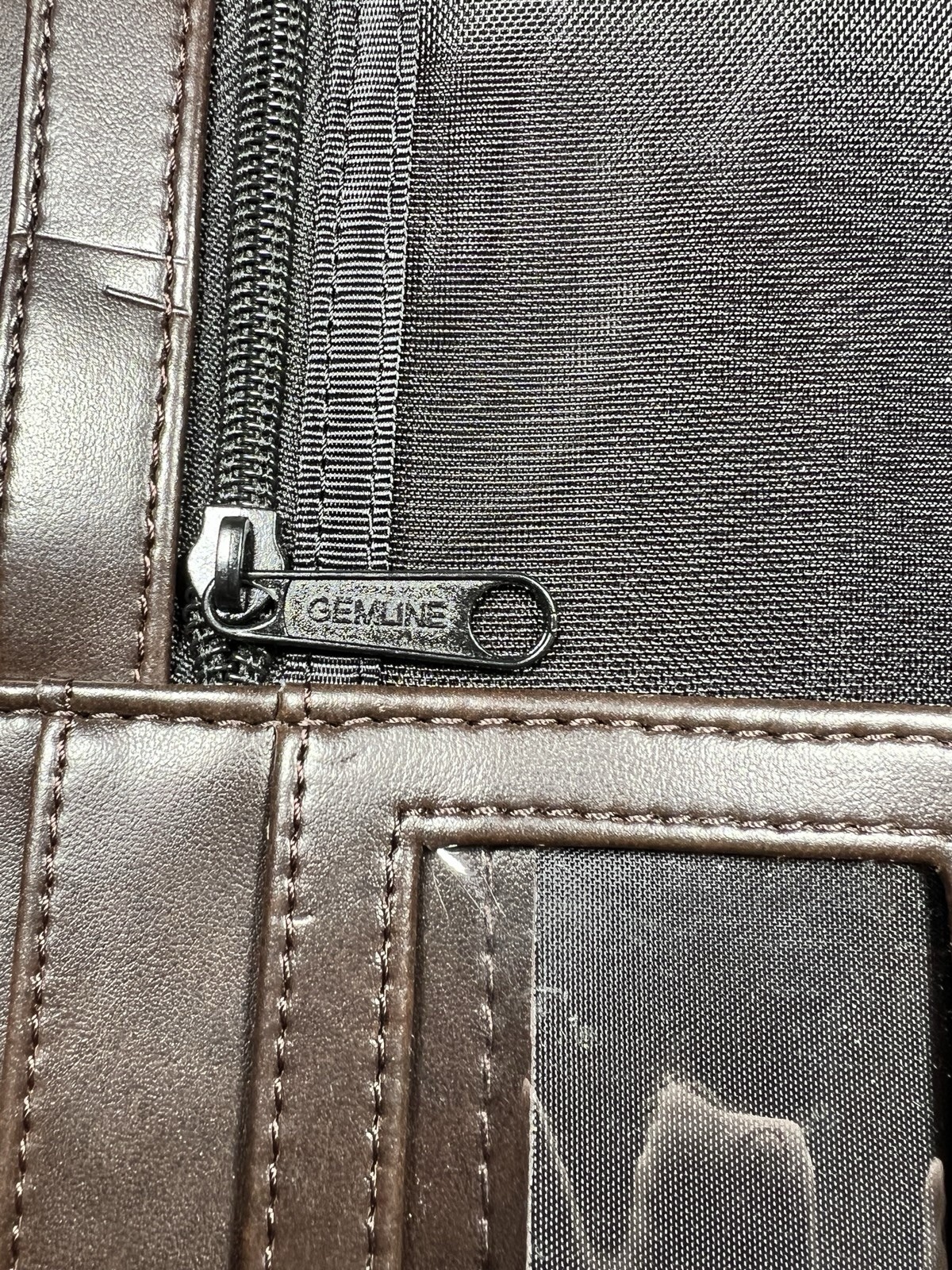 UPS Logo Gemline Zippered Portfolio Organizer Padfolio Leather Business Case