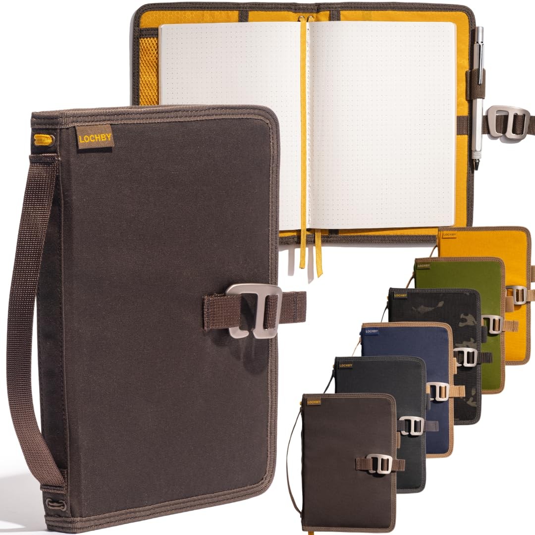 ® Field Journal | Planner Cover | Water Resistant Waxed Canvas | Pen Loop | T…