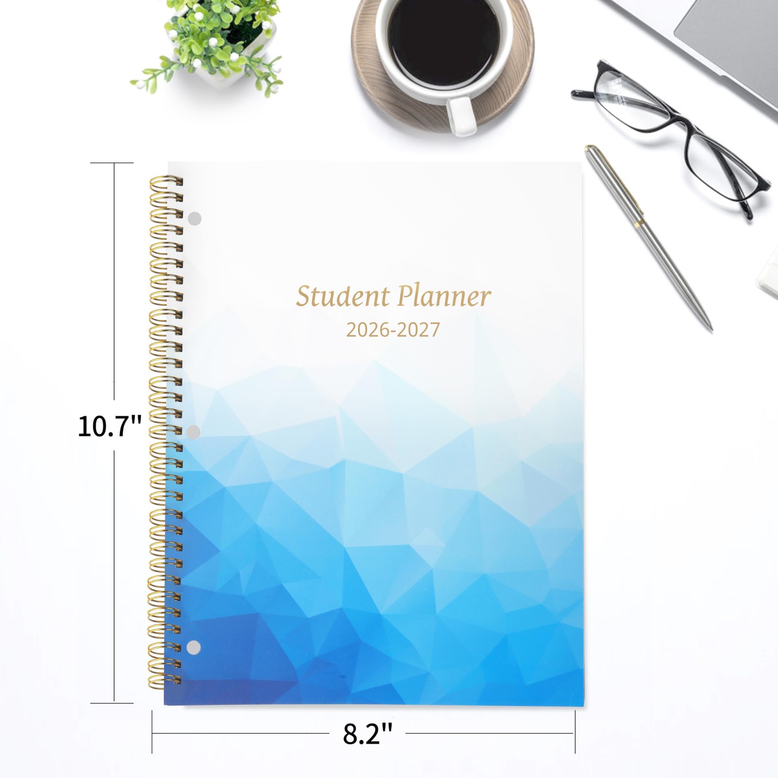 Student Planner 2026-2027 Monthly & Weekly School 8.2 X 10.7 inches, Blue