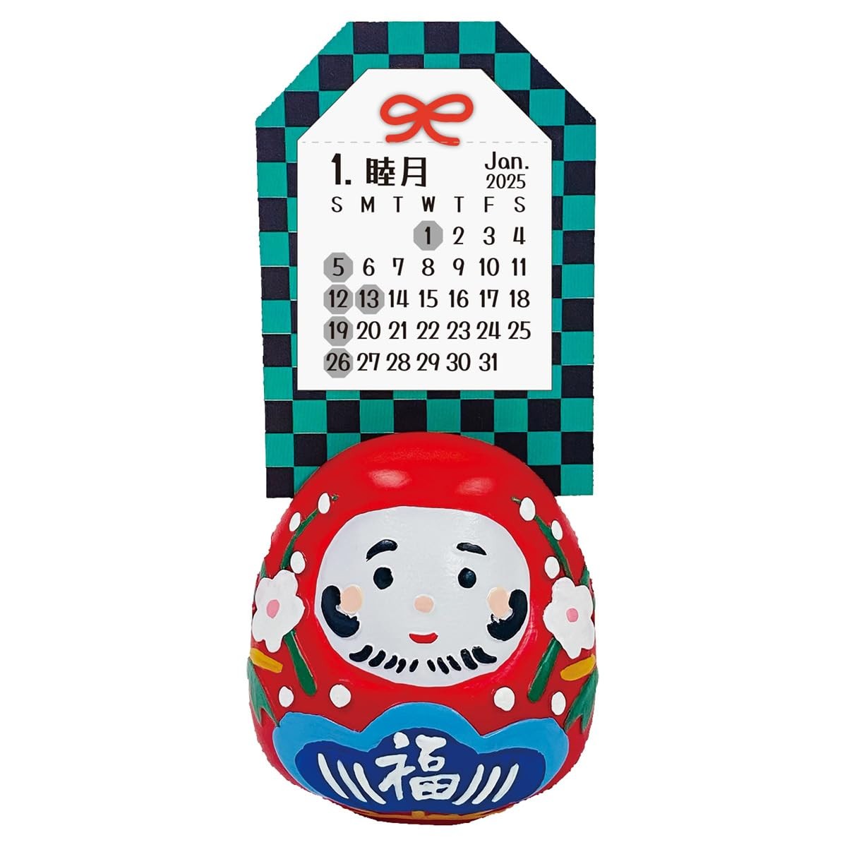 2025 Mamefuku Card Stand/Daruma Calendar No.113