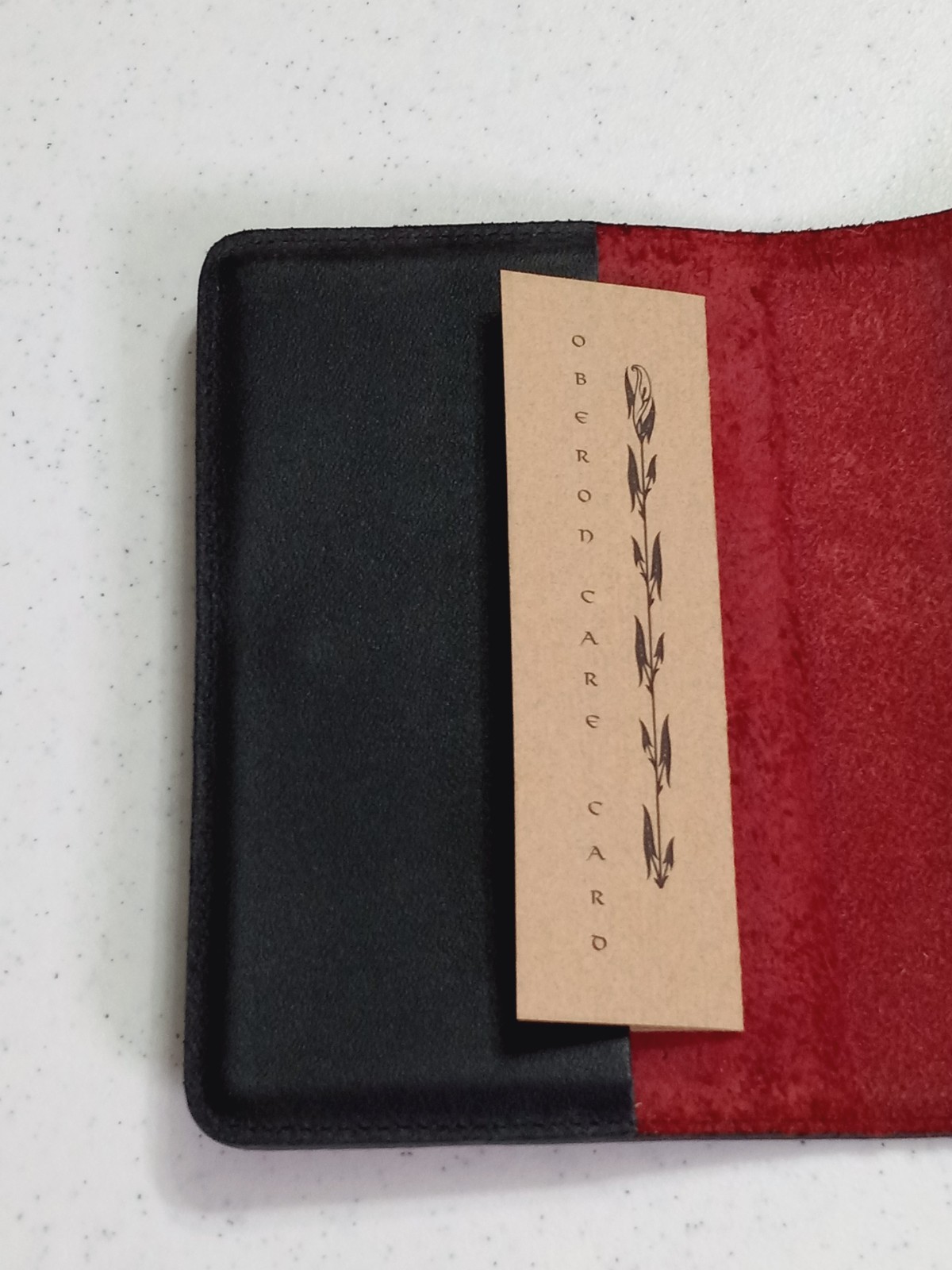 Oberon Design Burgundy Leather Journal Cover Embossed RED Dragon Design