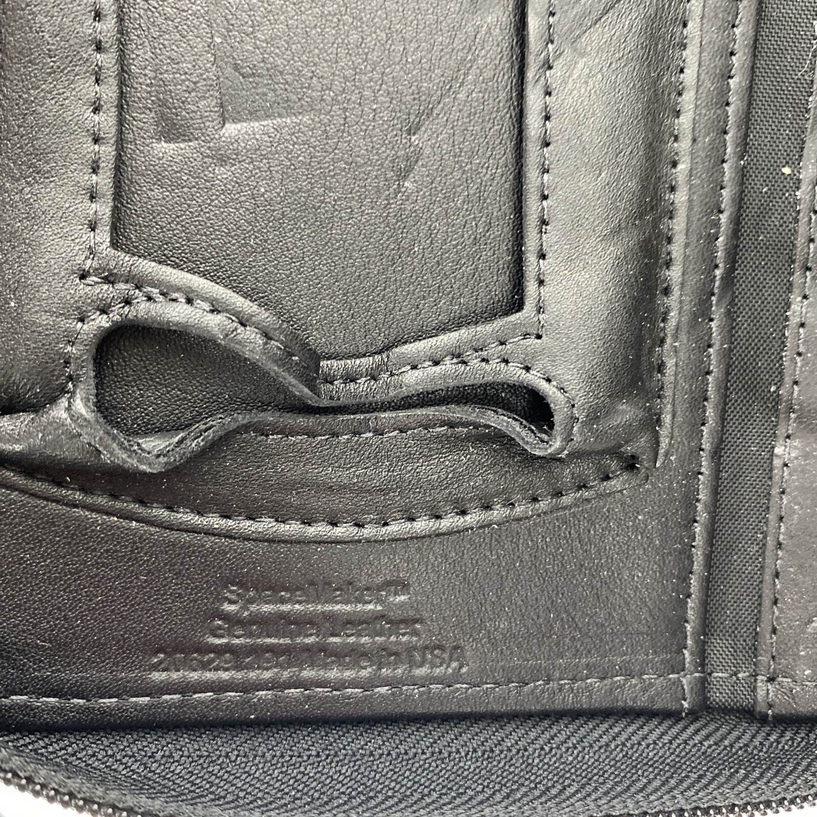 Vintage 1996 Franklin Covey 6-Ring Zip Around Black Space Maker Leather Binder