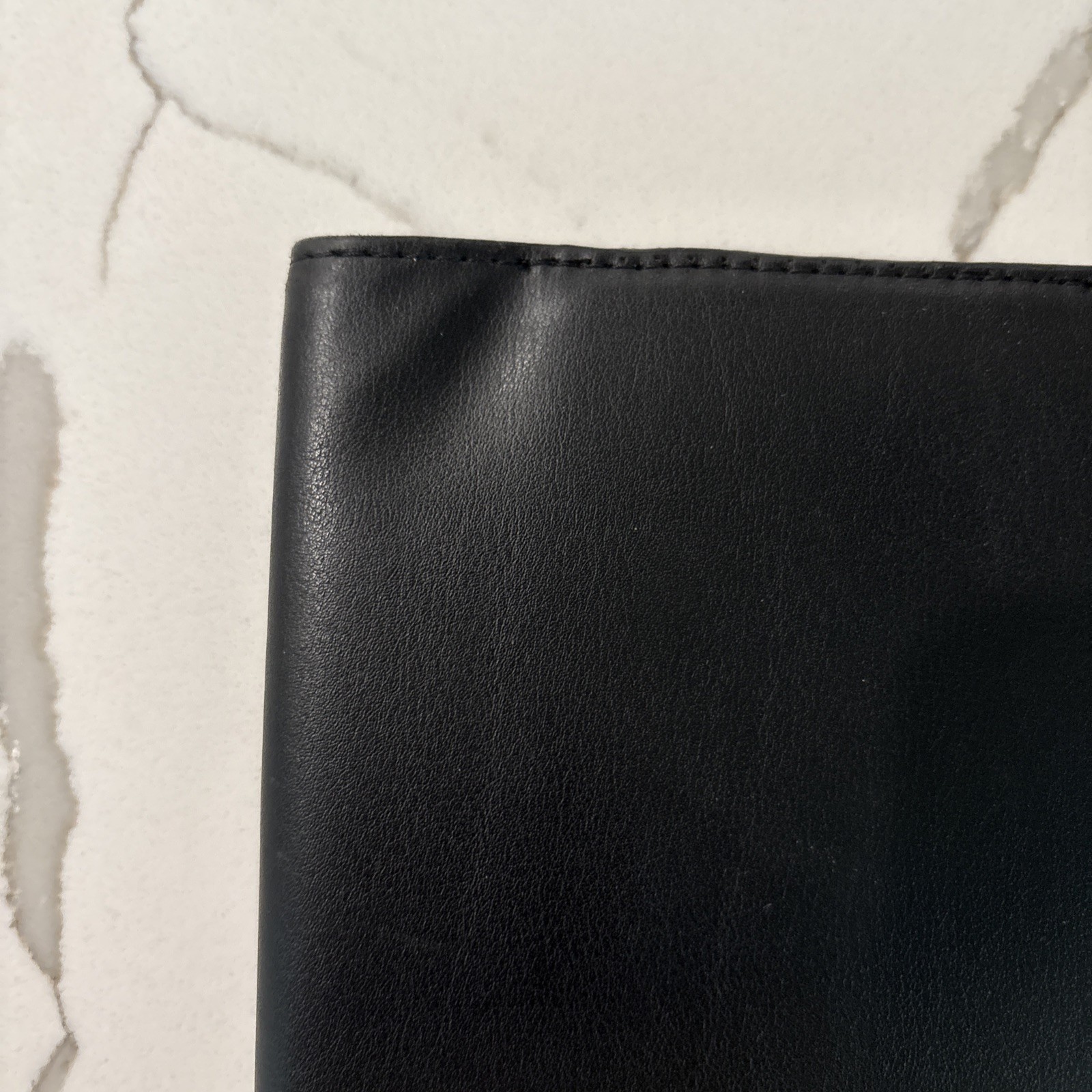 Franklin Covey Note Pad Folio Black Leather Organizer Cover 12″x 10″