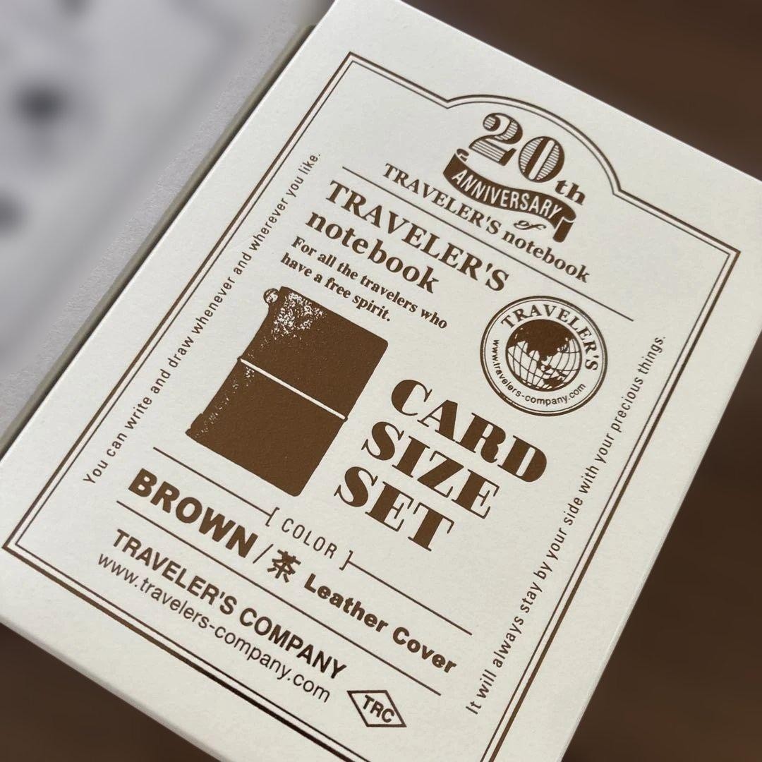 TRAVELER’S notebook 20th Anniversary Card Size Set of 2 Black & Brown