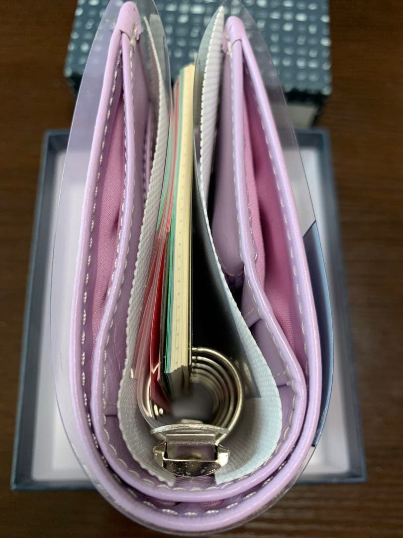 Filofax Malden Mini 6 Hole Pocket Orchid Leather Cover Unused W/ Box From Japan