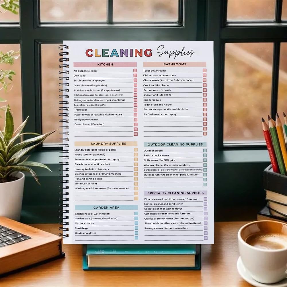 ADHD Cleaning Planner, Cleaning Schedule and Checklist Organizer, Editable Ho…