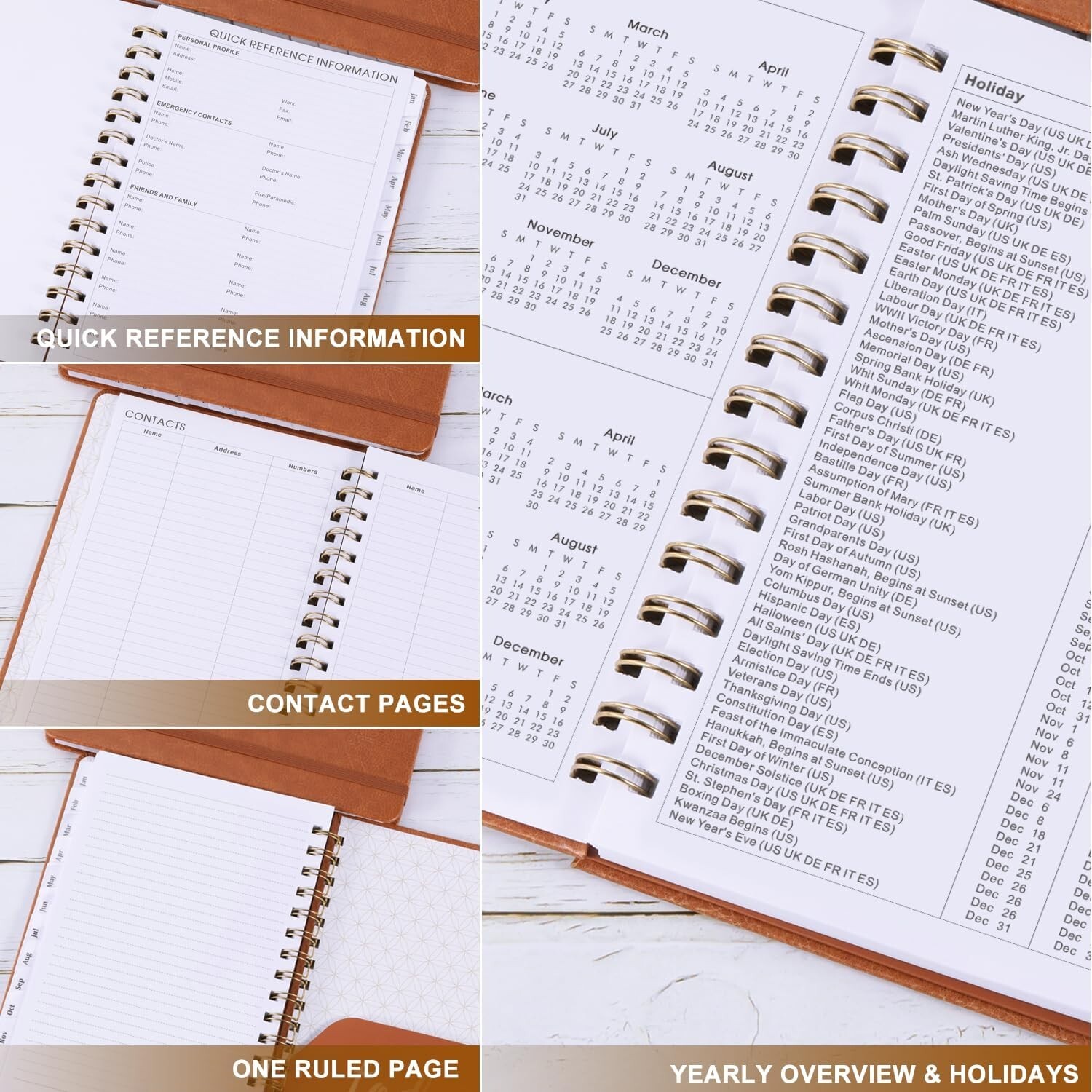 Planner 2025 – Weekly & Monthly 2025 Planner with Twin-Wire Binding, JAN 2025 –