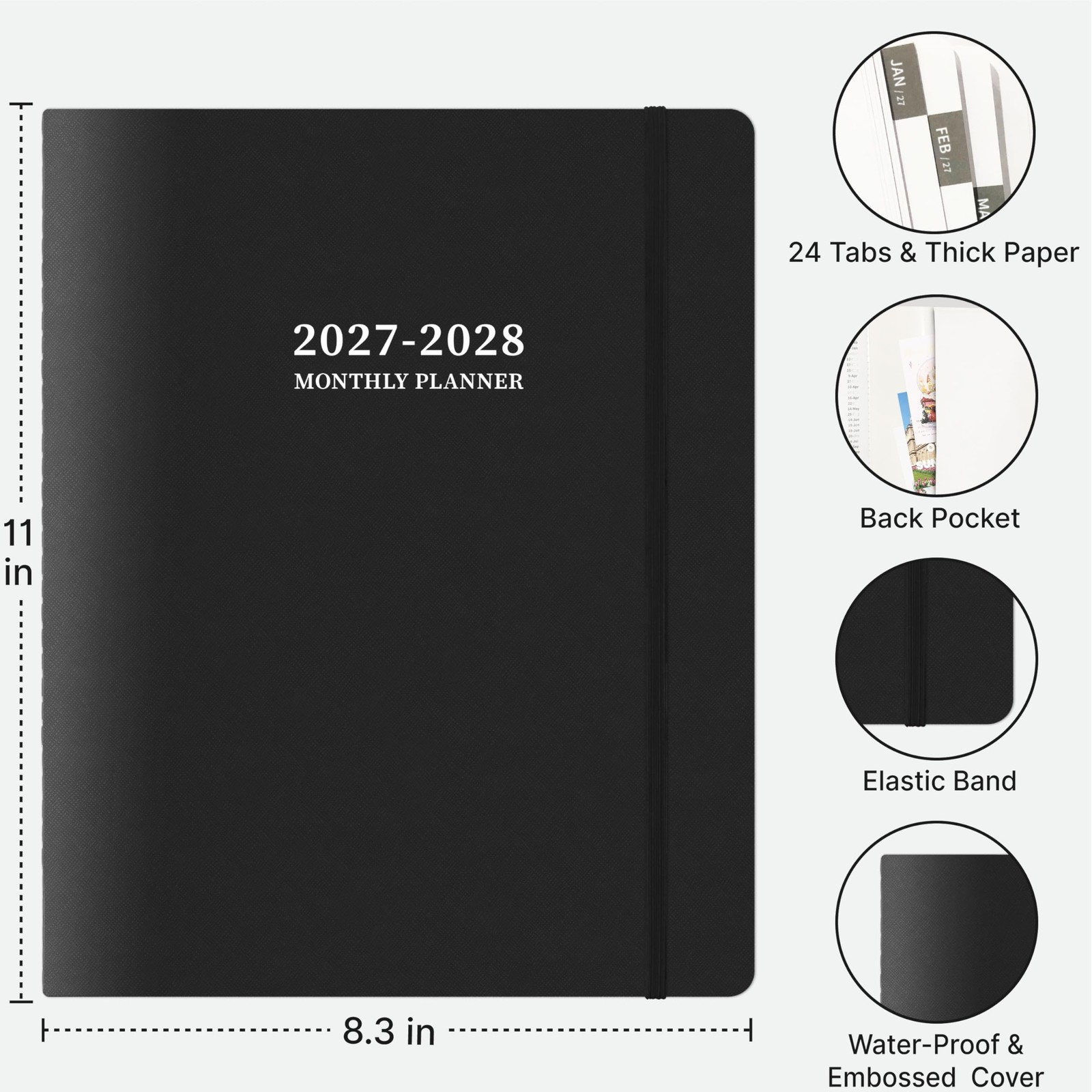 2027-2028 Monthly Planner, 2 Year Calendar Jan 2027 – Dec 2028,…