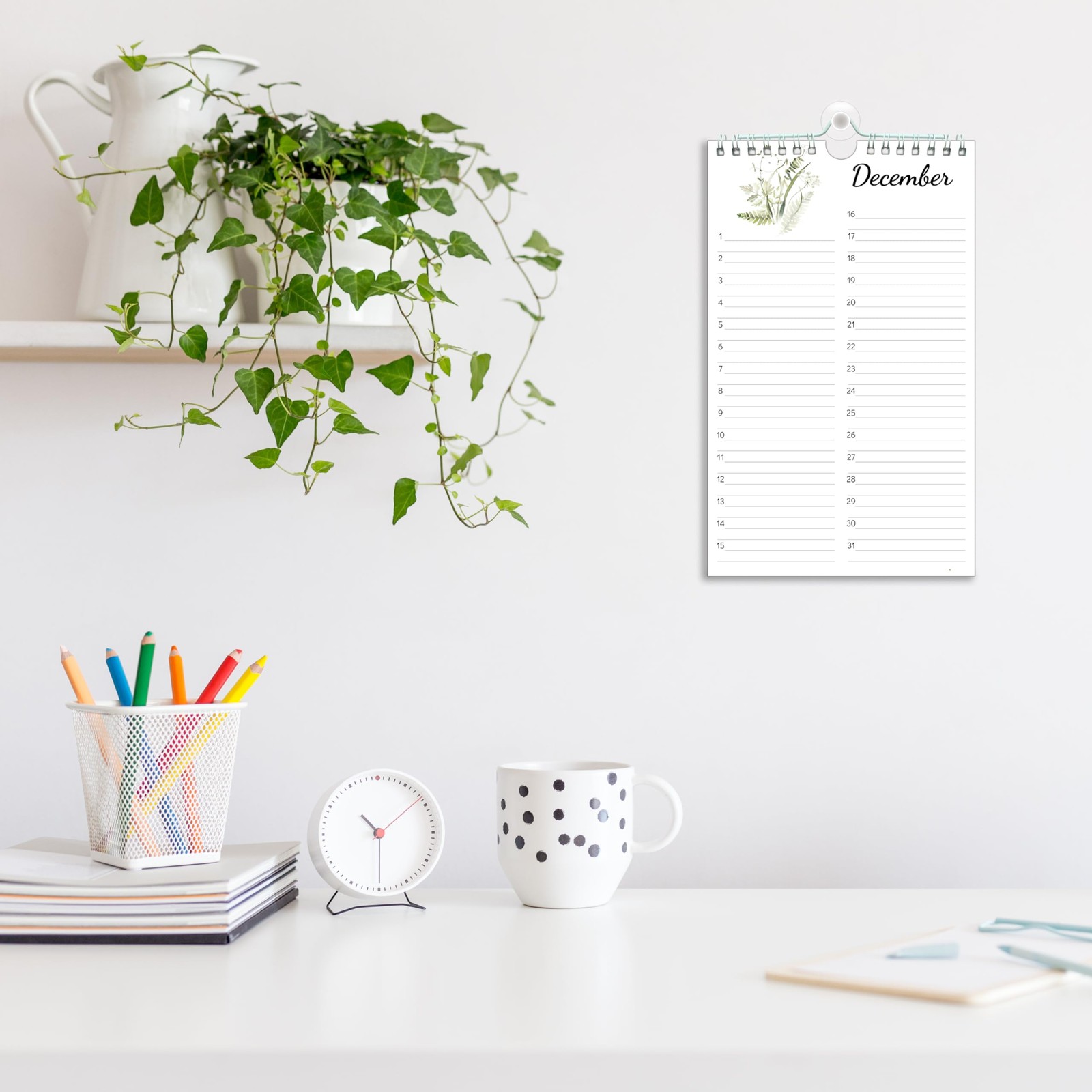 Perpetual Calendar – Undated 12-Month for Birthday, multicolored