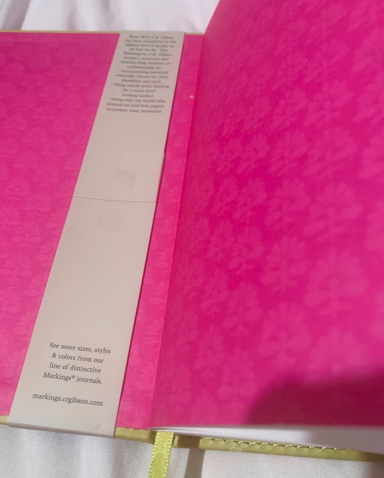 Markings by C.R. Gibson Beauty in Nature JOURNAL 256 Pages, Ruled w/Ribbon