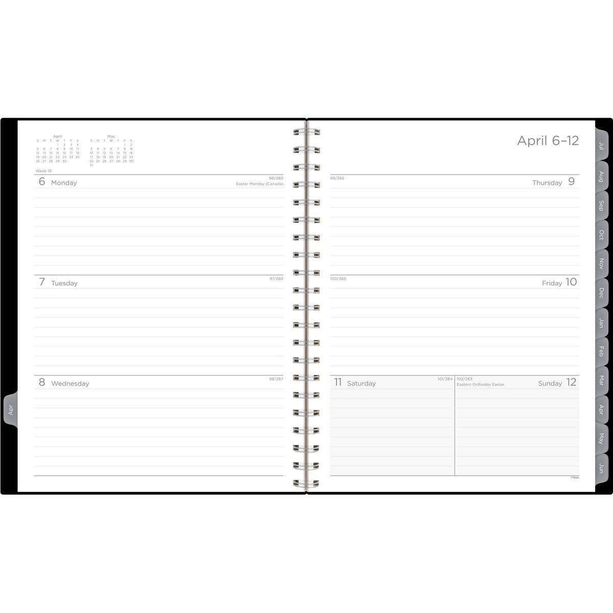 Mead 8.5″x11″ 2026-2027 Basic Large Weekly/Monthly Black
