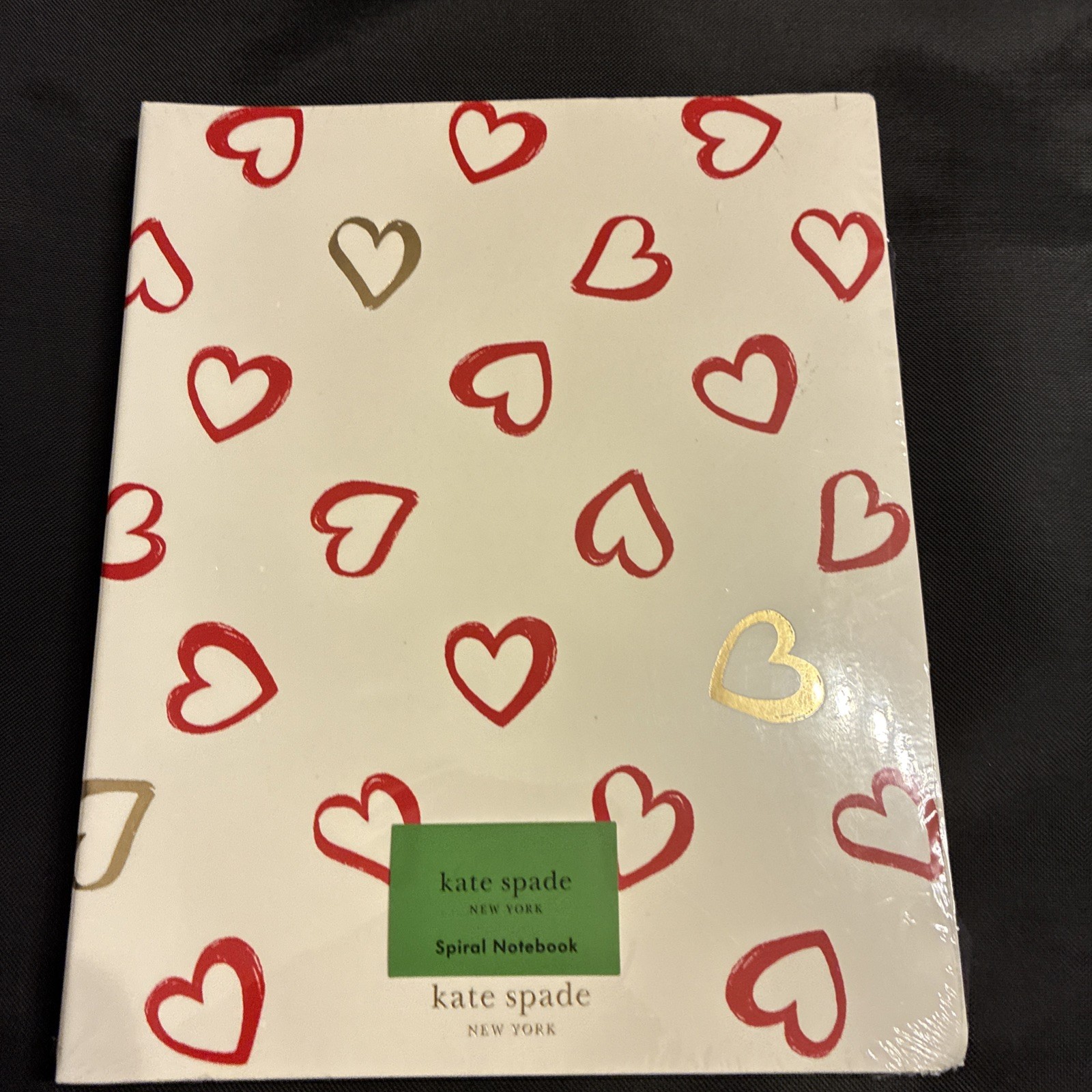 NWT Kate Spade Hearts Spiral Notebook Note Pad Lined Pages Paper Journal