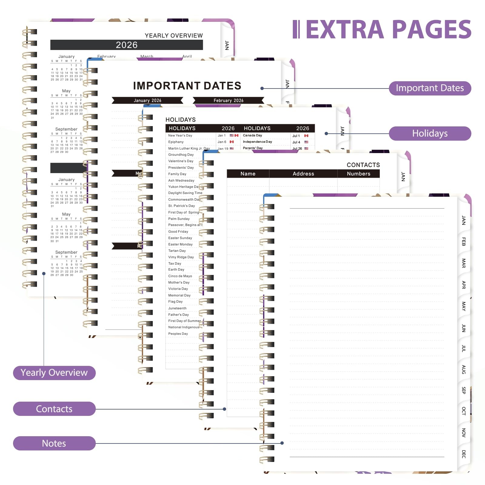 2026 Planner, Weekly and Monthly Calendar Planning Book, Jan 2026 – Dec 2026,…