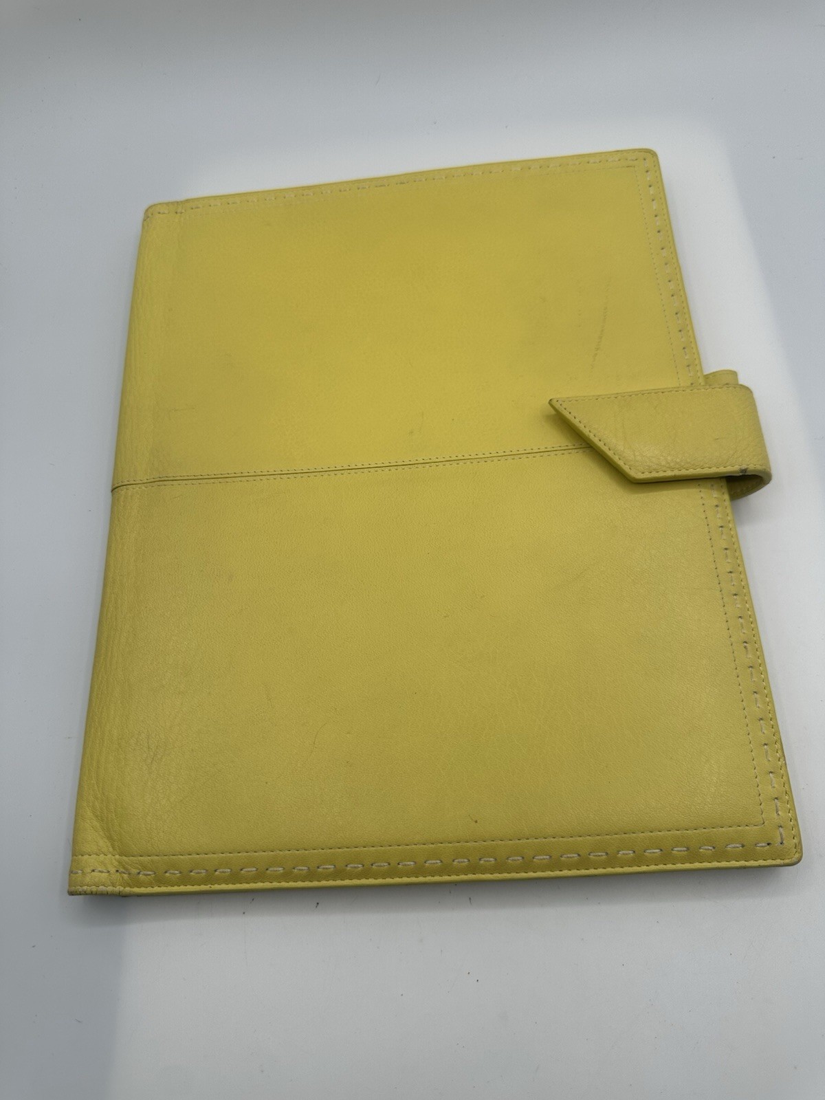 Levenger Yellow Leather Padfolio