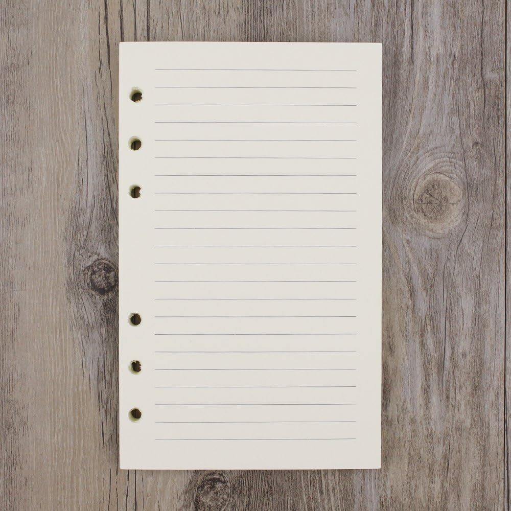 6-Ring A6 Binder/Planner Refill Paper, 6 Hole,6 3/4 x 4 1/8 Inches Refillable