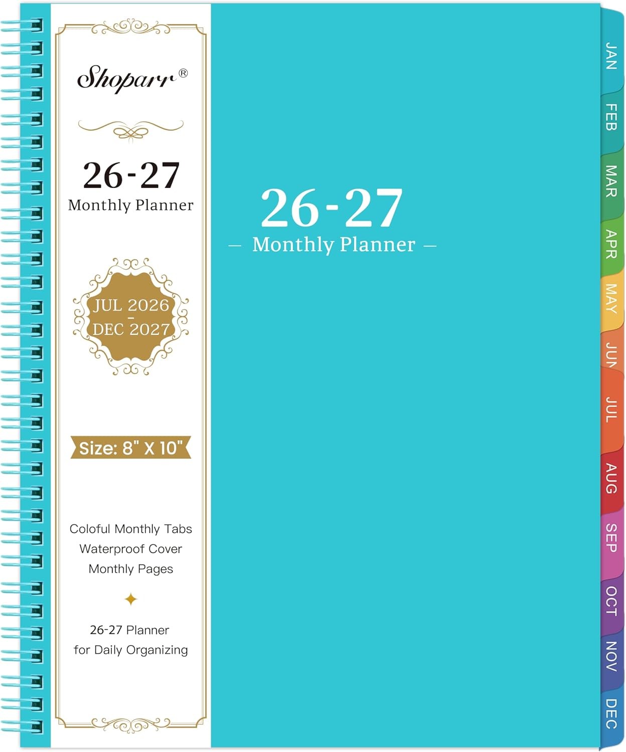 2026-2027 Monthly Planner Academic Calendar Jul 2026 Dec 2027 Tabbed Notebook
