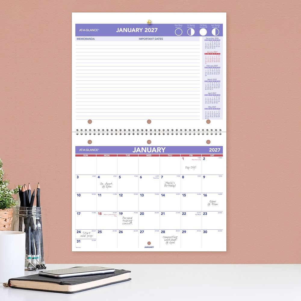 2026 At-A-Glance PM170-28, Monthly Desk-Wall Calendar, 11 x 8-1/2″