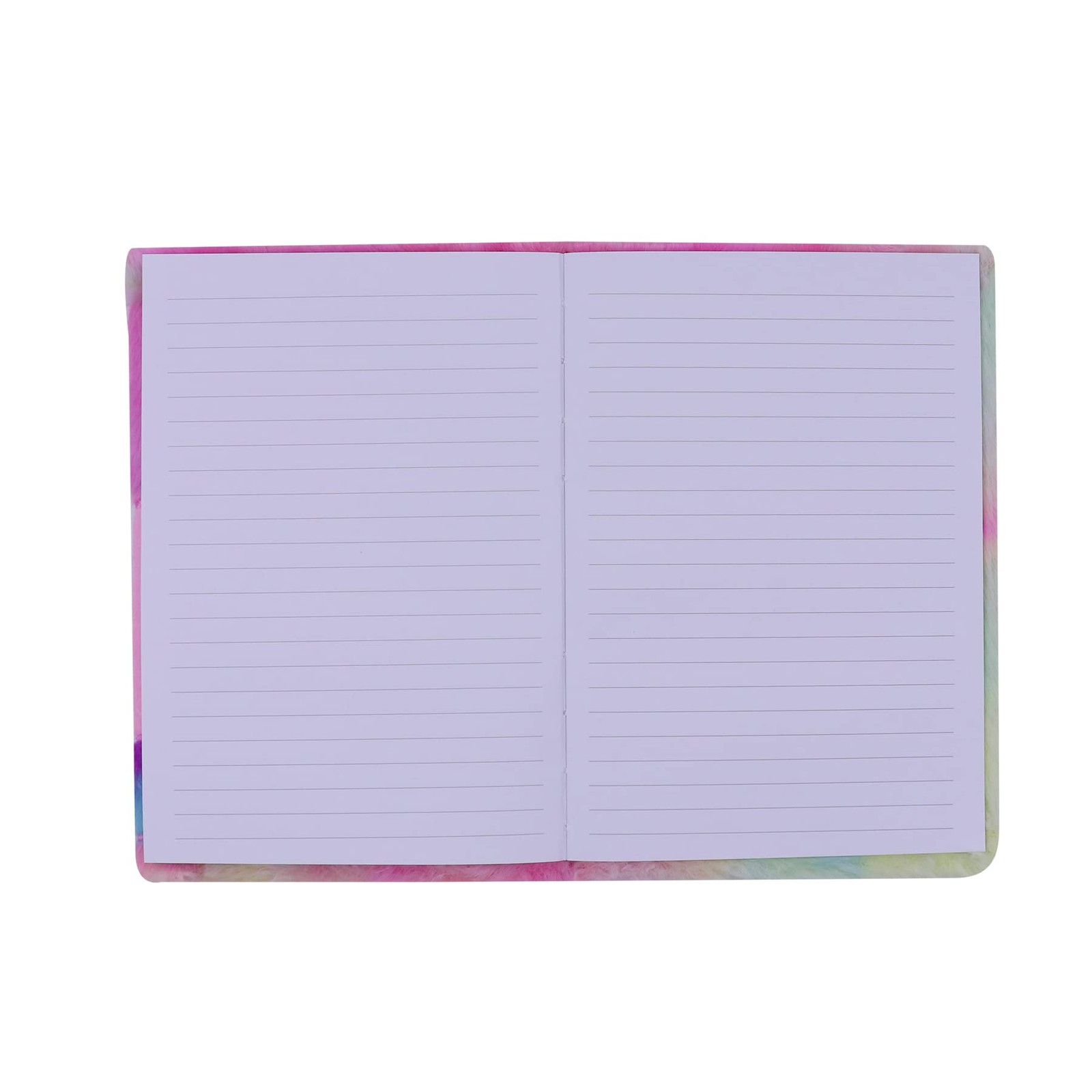 Fuzzy Plush Notebook Journal Cute Rainbow Unicorn Diary A5, Unicorn-Tie Dye