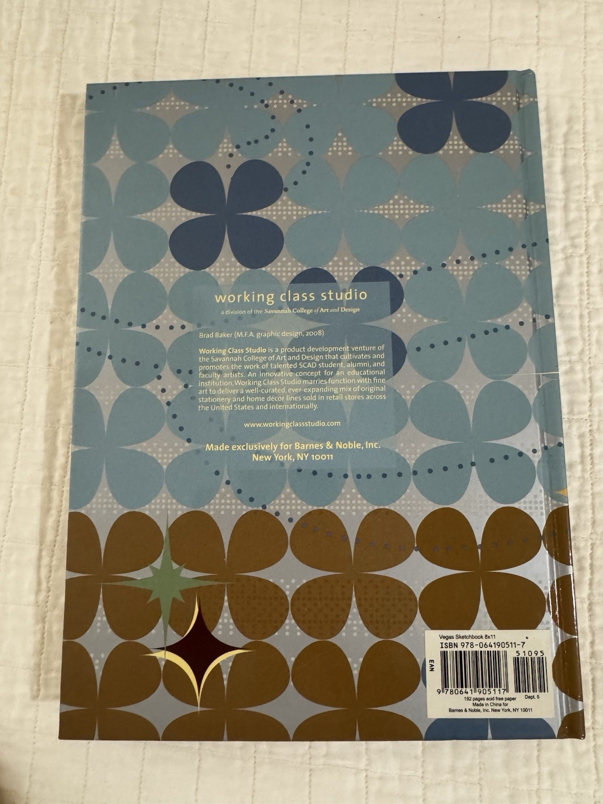 Barnes Noble Working Class Studio Vegas Sketchbook 8×11 Acid Free Paper New