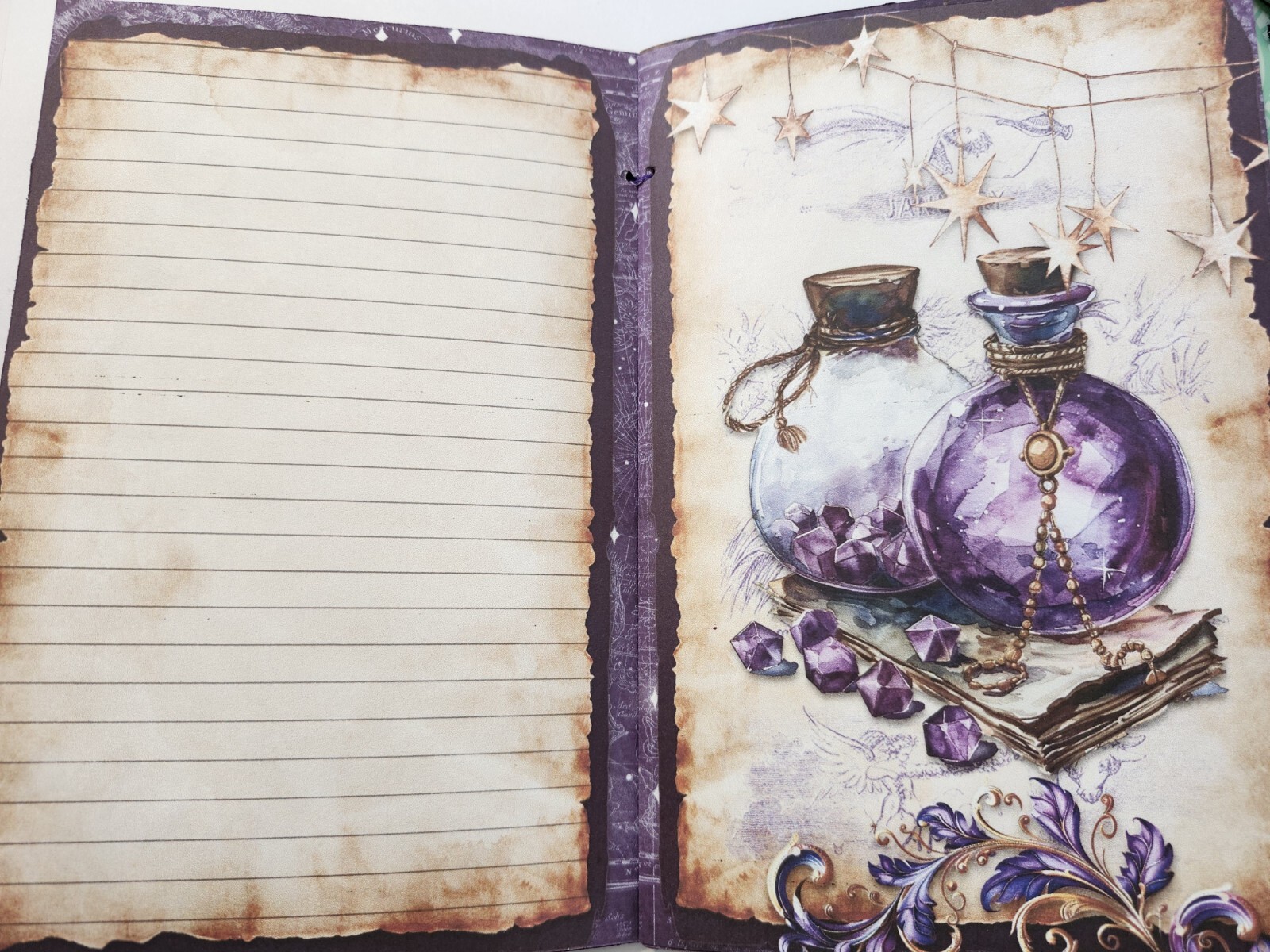 Junk Journal Booklet “MYSTIC 2” Fortune PSYCHIC HANDMADE Cards, Pockets +More!